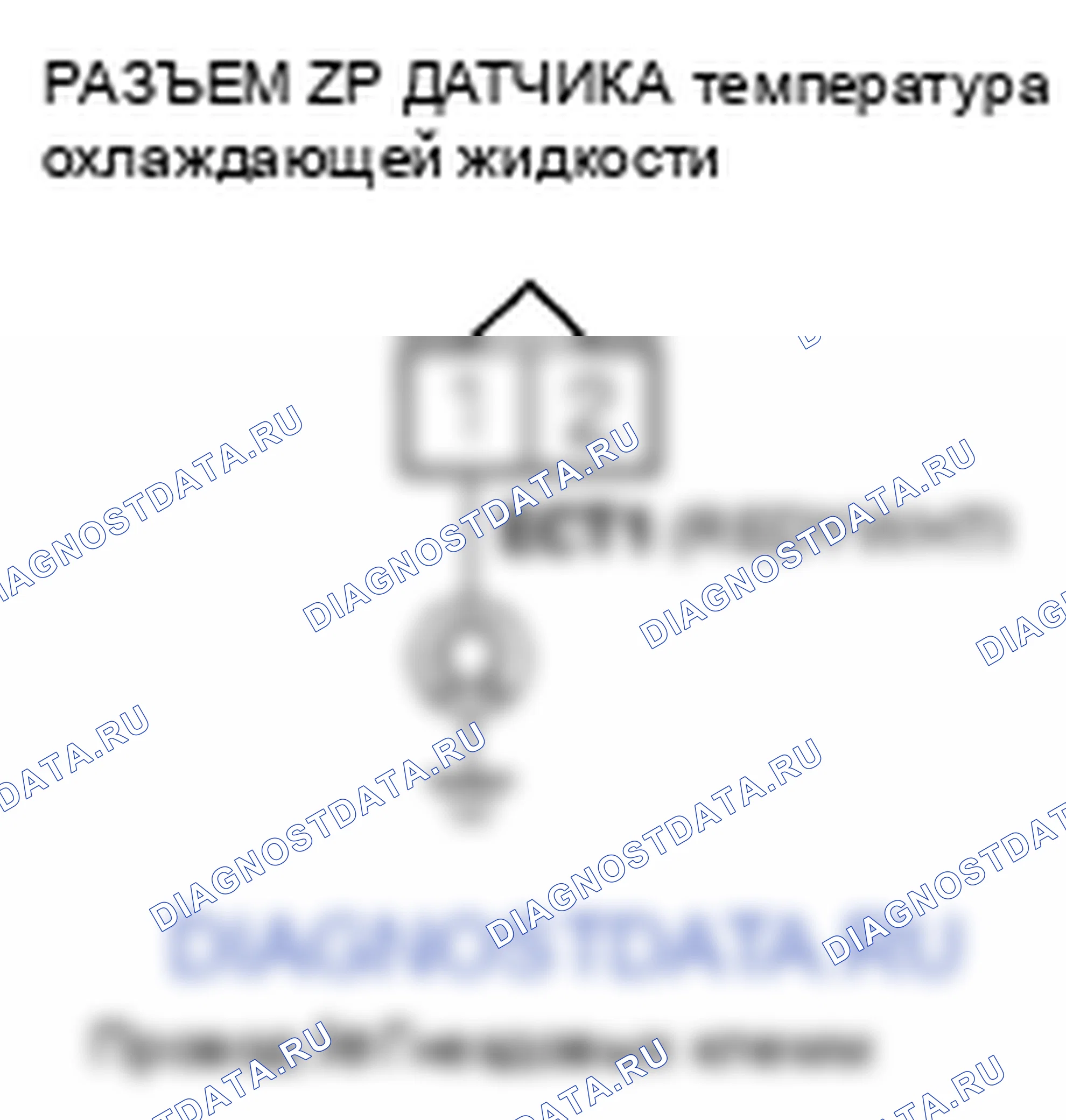 Рис. 336: расшифровка кода ошибки P0117: Низковольтная цепь датчика 1 температура охлаждающей жидкости. Honda Ridgeline I
