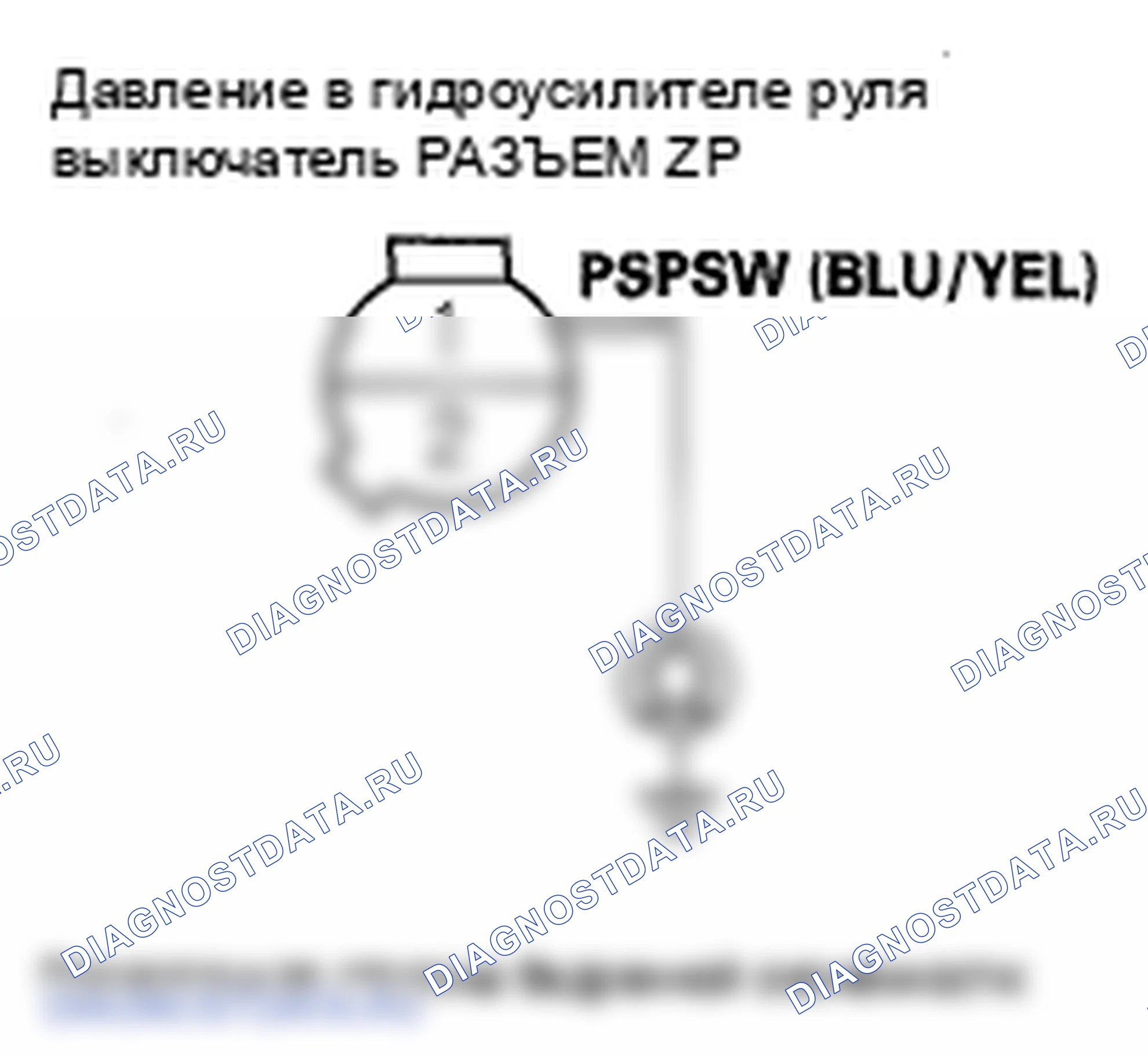 Рис. 289: Устранение неисправностей сигнальной цепи коммутатора давление в гидроусилителе руля. Honda Ridgeline I рестайлинг