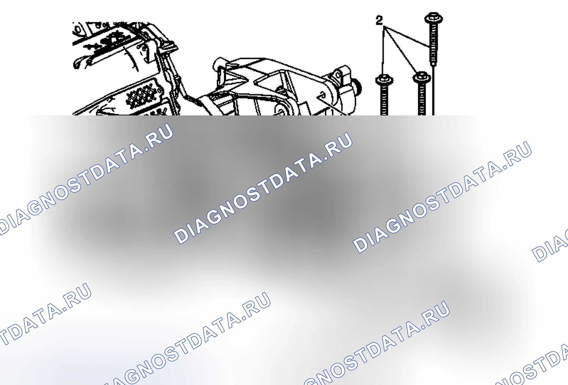 Рис. 75: Замена заднего крепления коробки передач (AWD). Chevrolet Equinox II