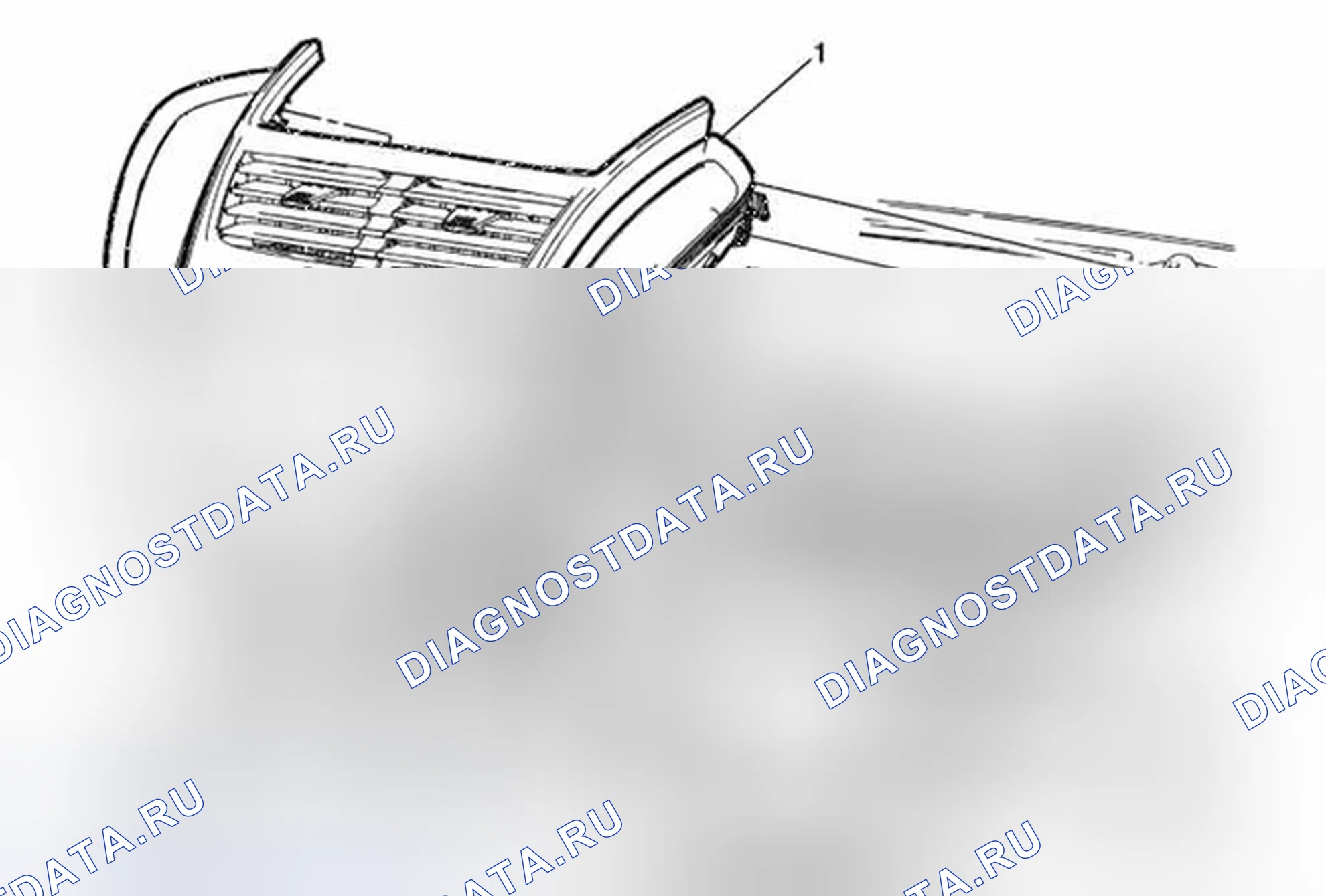 Рис. 104: Замена обрезной пластины приборной панели (Trax). Buick Encore I