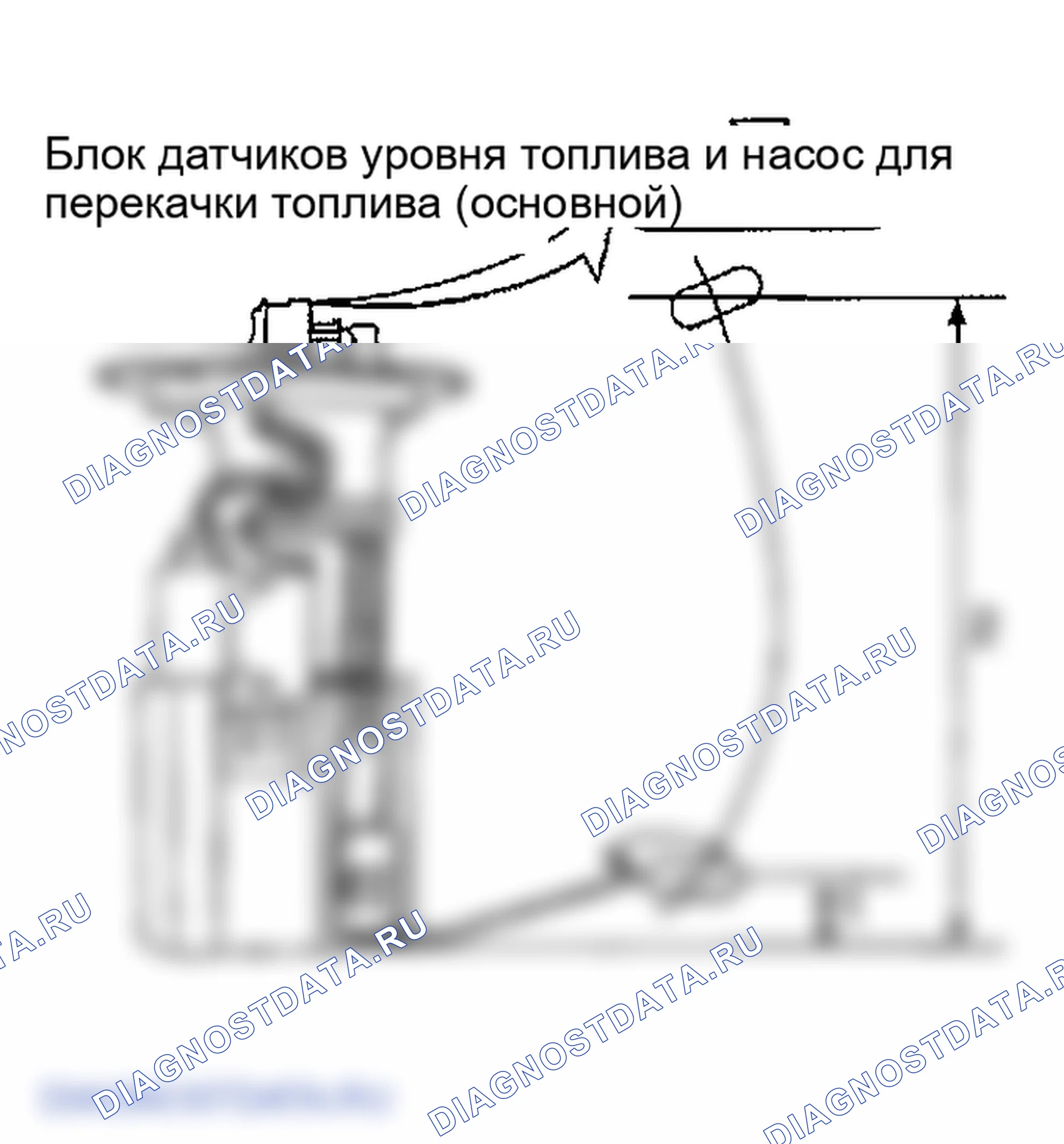 Рис. 86: Проверка блока датчика уровня топлива и топливного насоса (основной). Infiniti FX35 I