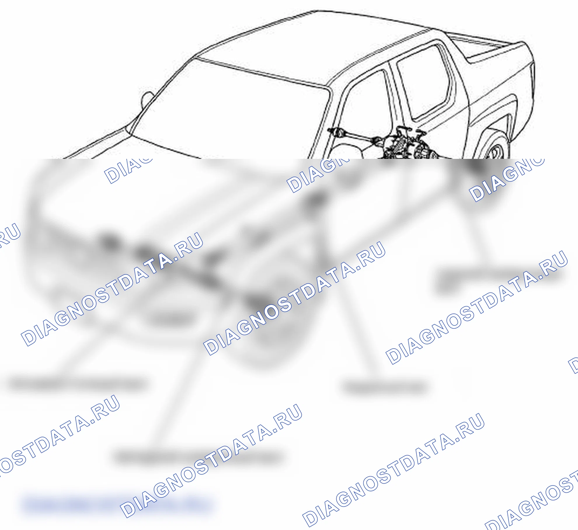 Рис. 2: Индекс расположения компонентов. Honda Ridgeline I рестайлинг