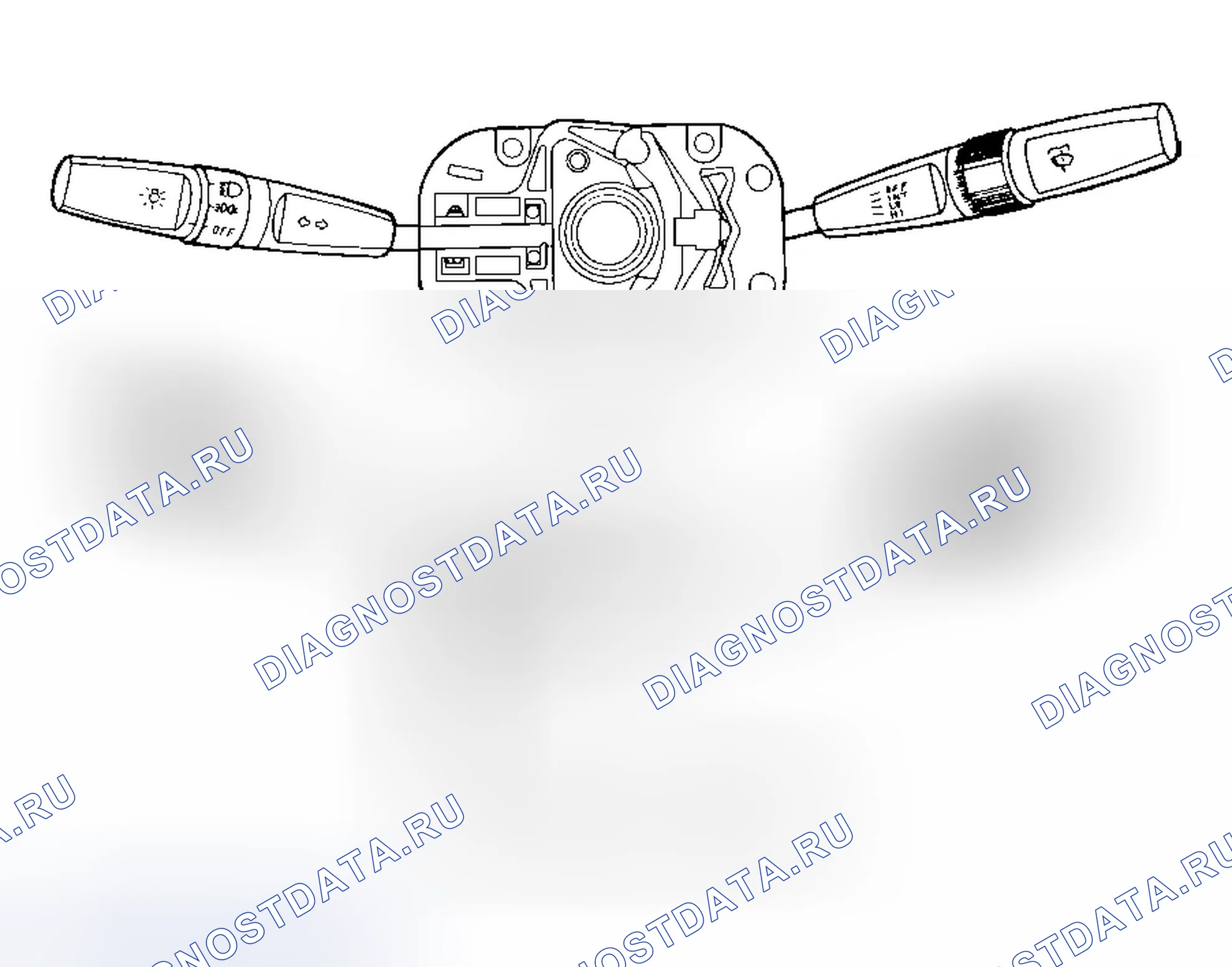 Рис. 2: МНОГОФУНКЦИОНАЛЬНЫЙ ПЕРЕКЛЮЧАТЕЛЬ. Hyundai Elantra II