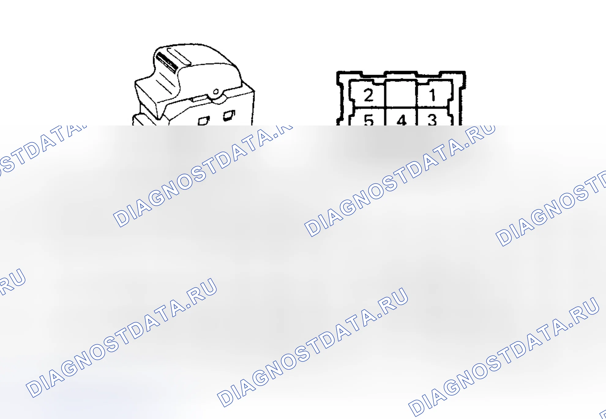 Рис. 23: Пассажирский переключатель. Toyota Cressida IV