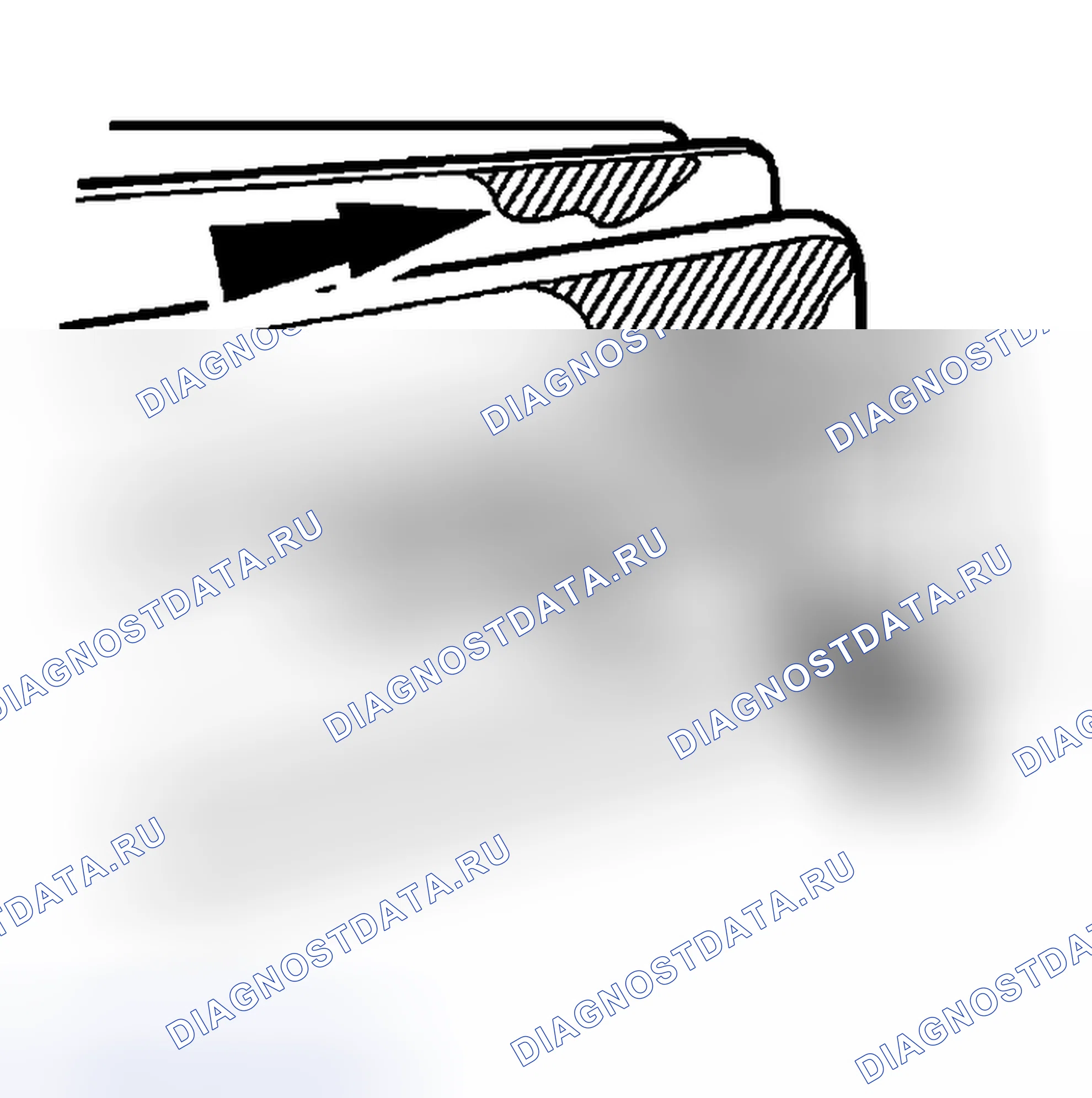 Рис. 138: Зубья зубчатого колеса, поврежденные растрескиванием. Ford Pickup F250 Super Duty I