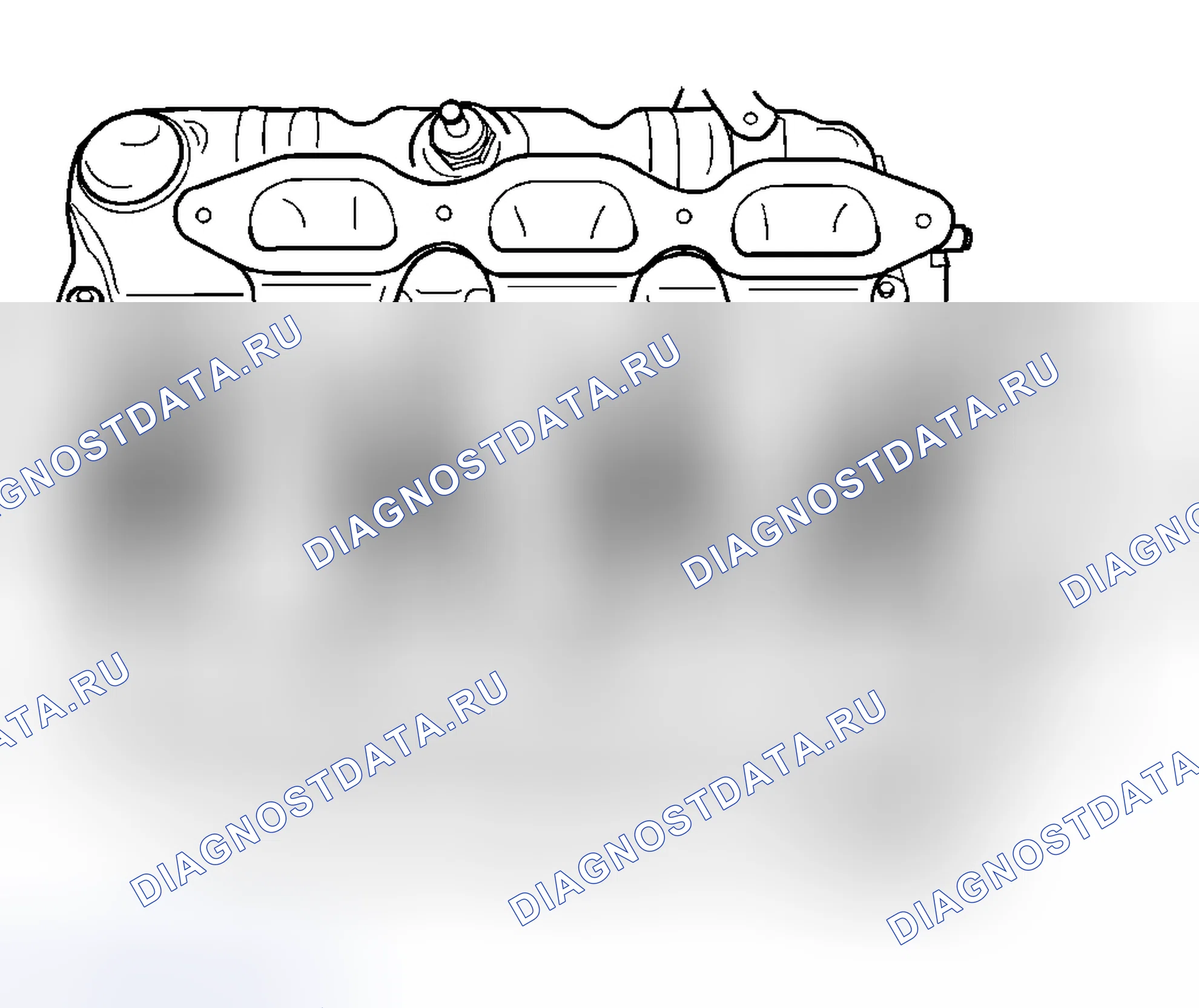 Рис. 9: Последовательность затяжки нижнего впускной коллектор (2001 г.). Chrysler Grand Voyager III