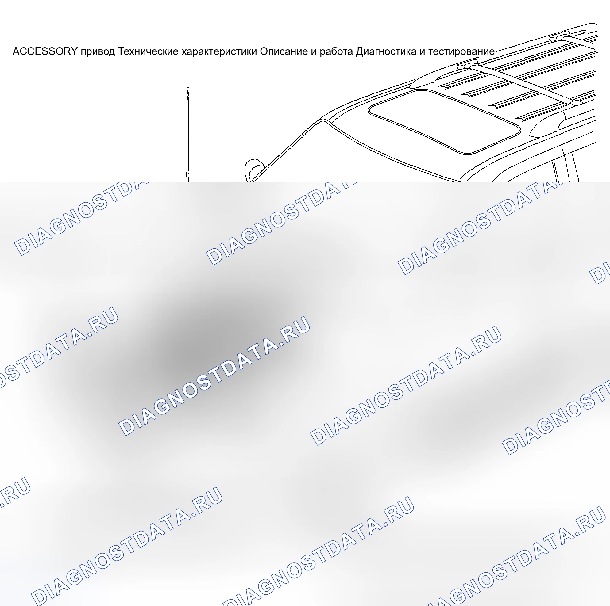 Рис. 444: ИНДЕКС РАСПОЛОЖЕНИЯ КОМПОНЕНТОВ ВСПОМОГАТЕЛЬНОГО ПРИВОДА. Hyundai Nexo I