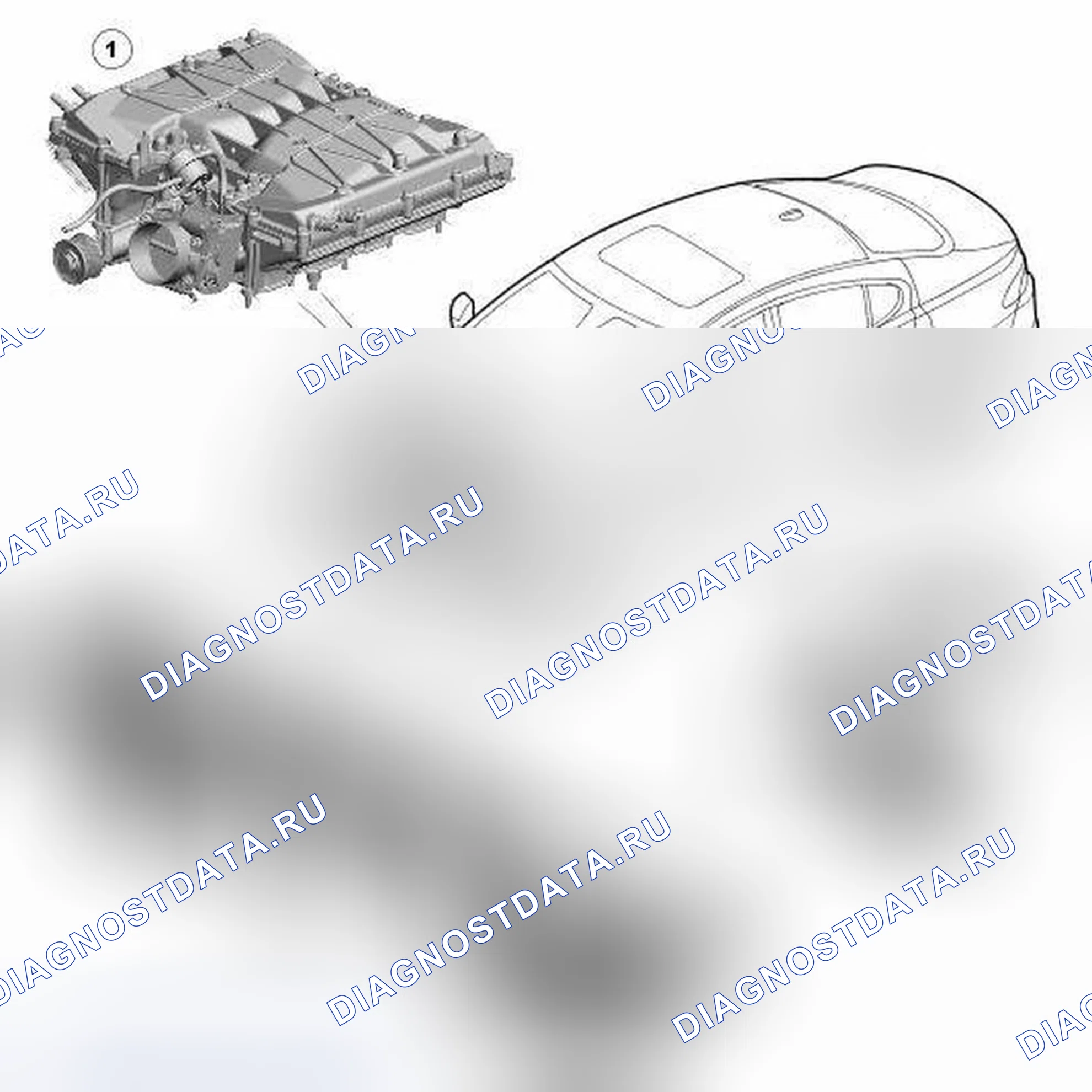 Рис. 1: РАСПОЛОЖЕНИЕ КОМПОНЕНТОВ. Jaguar XFR I