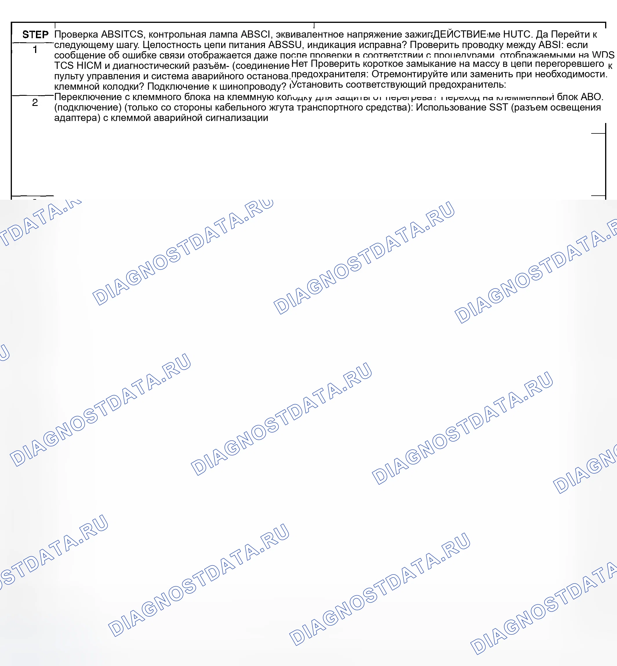 Рис. 62: Диагностическая процедура. Mazda MPV II рестайлинг