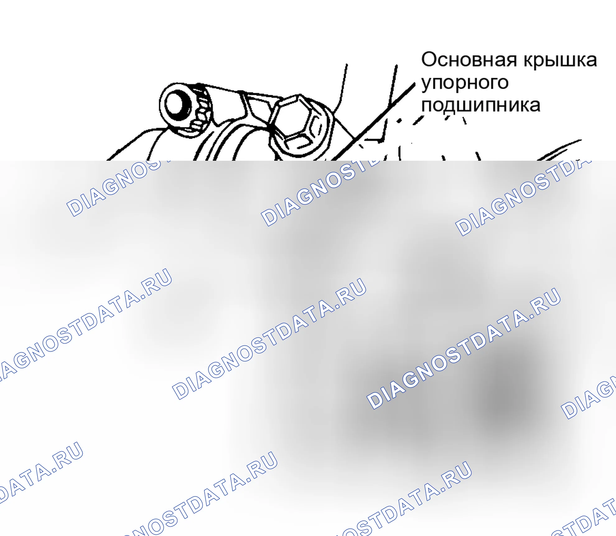Рис. 26: Проверка люфта конца коленчатого вала. Ford Econoline E350 Super Duty 