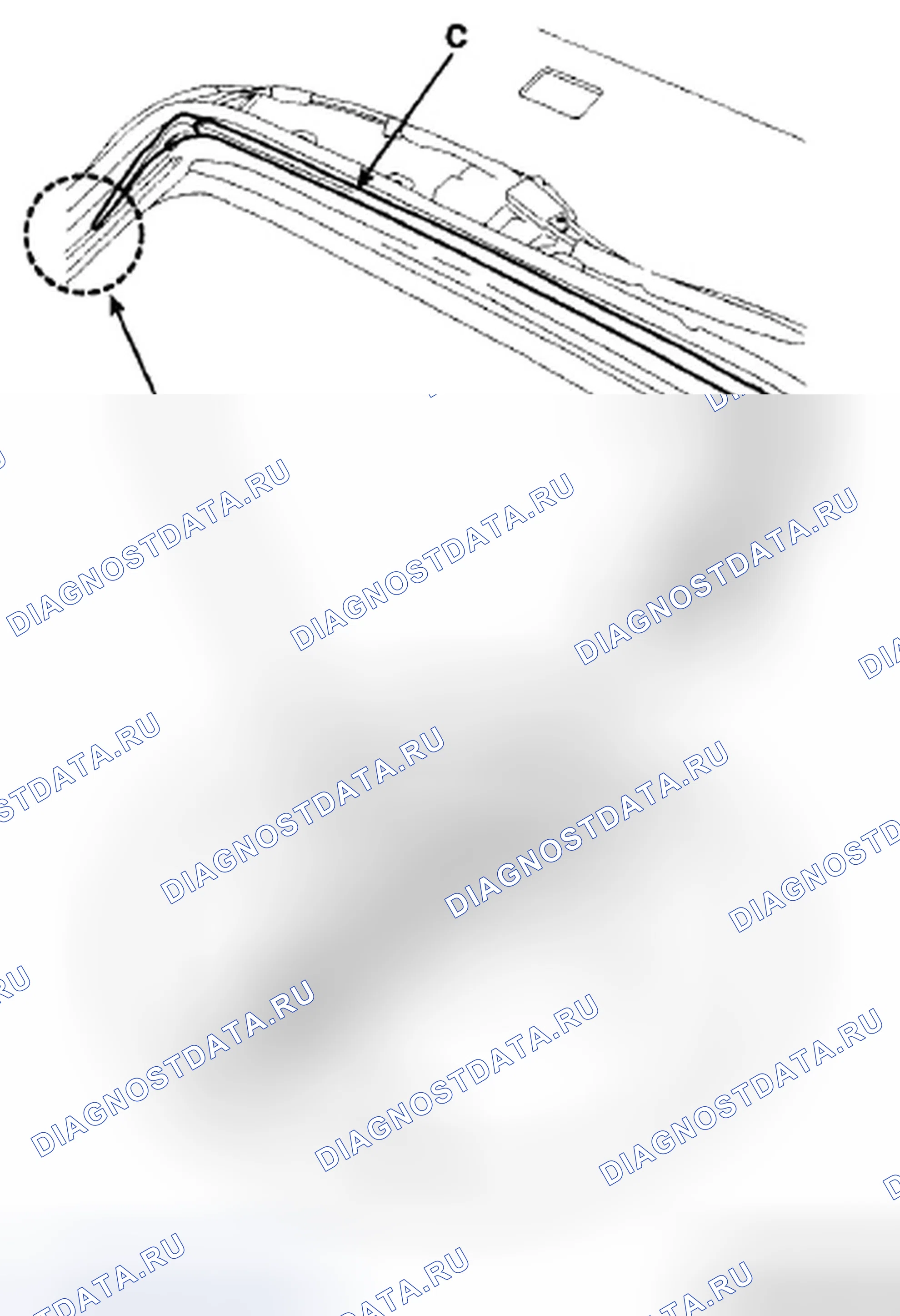 Рис. 68: Замена дефлектора. Hyundai Genesis I