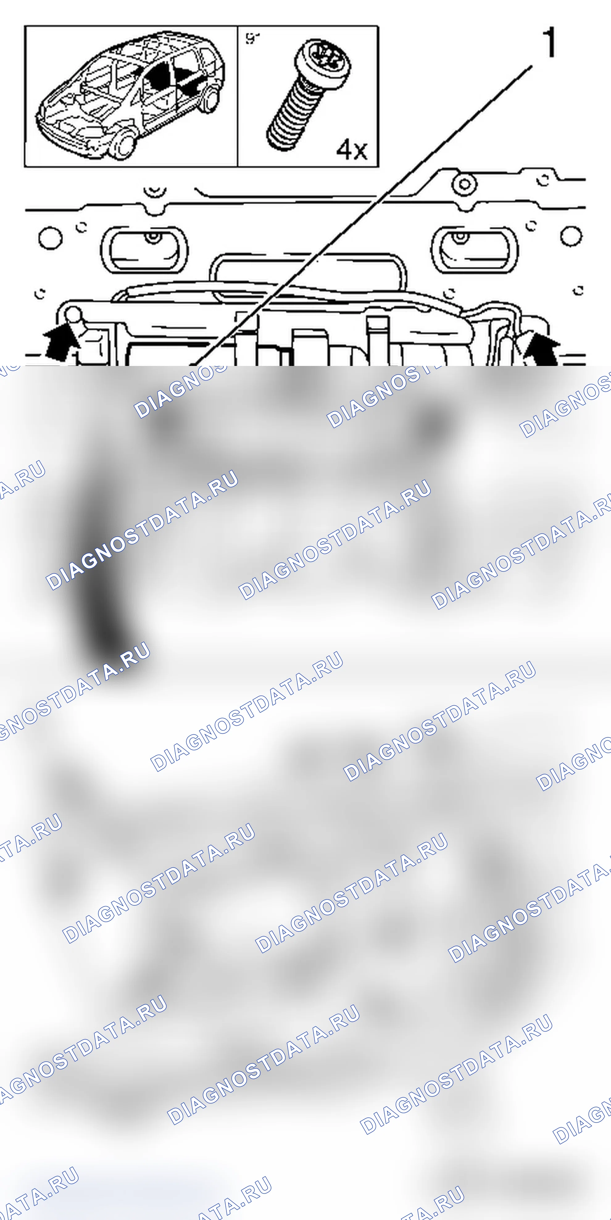 Проверка и корректировка уровня заполнения гидравлического насоса (L67). Opel Astra H