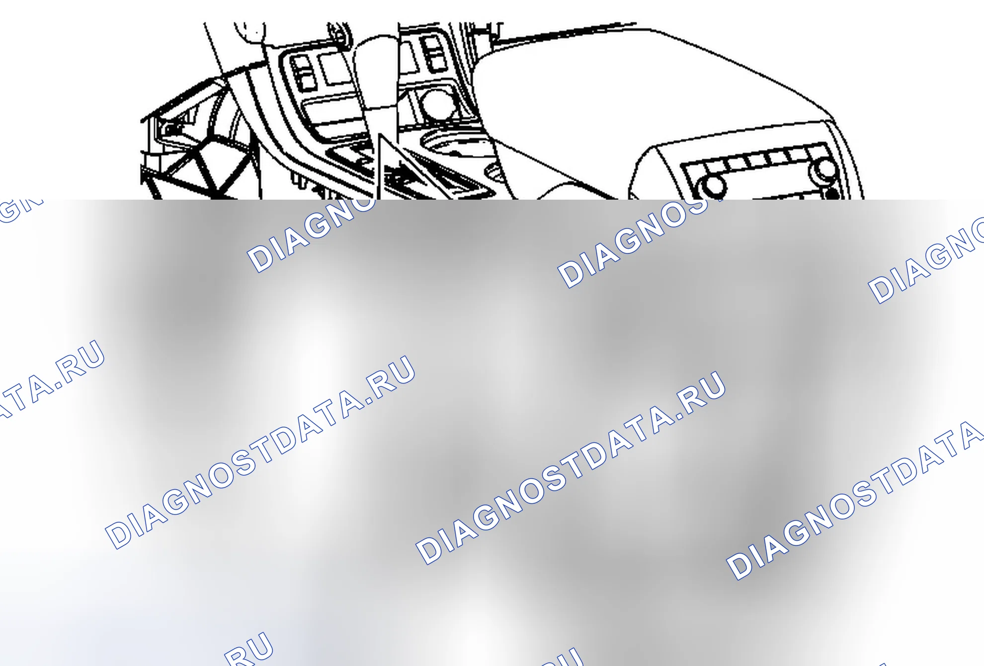 Рис. 210: Замена наполнителя консоли переднего пола (левая сторона). GMC Acadia I рестайлинг