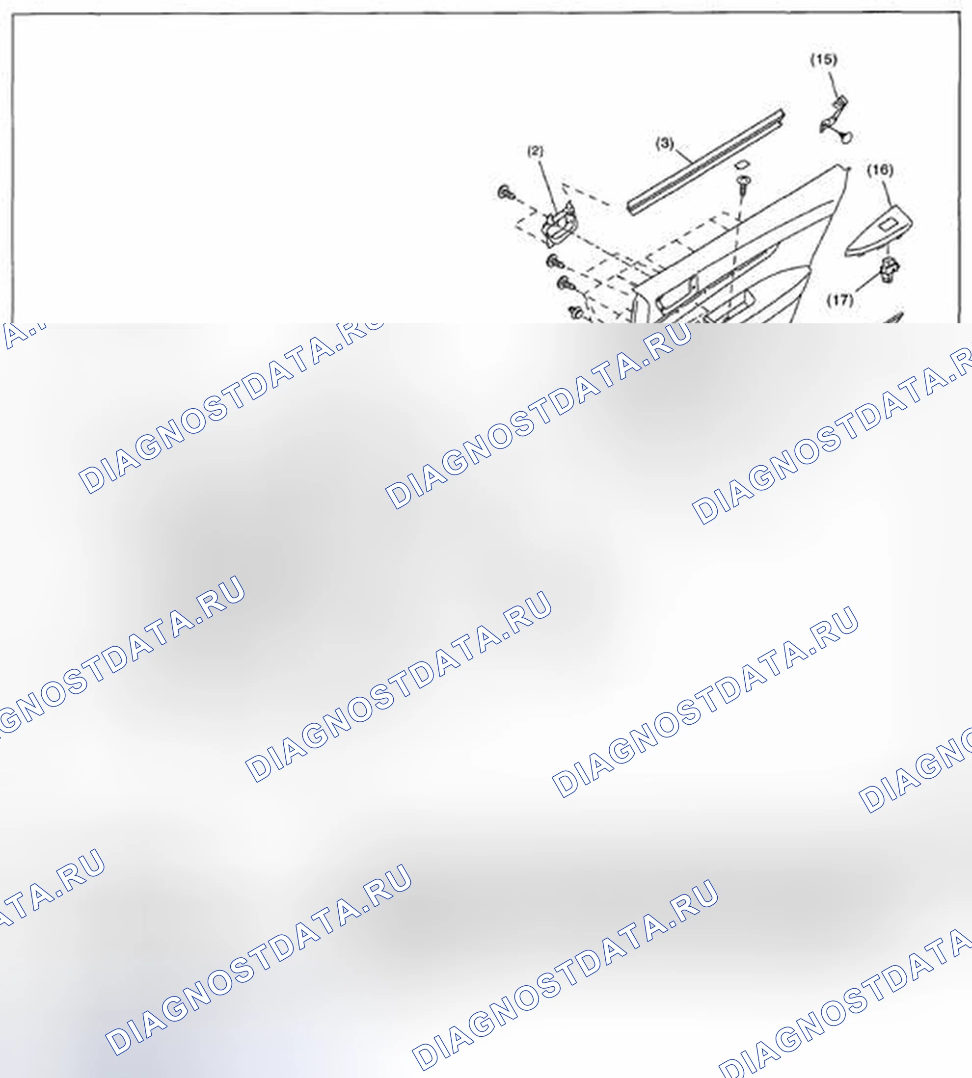 Рис. 16: ОТДЕЛКА ДВЕРЕЙ. Subaru Legacy BM/BR