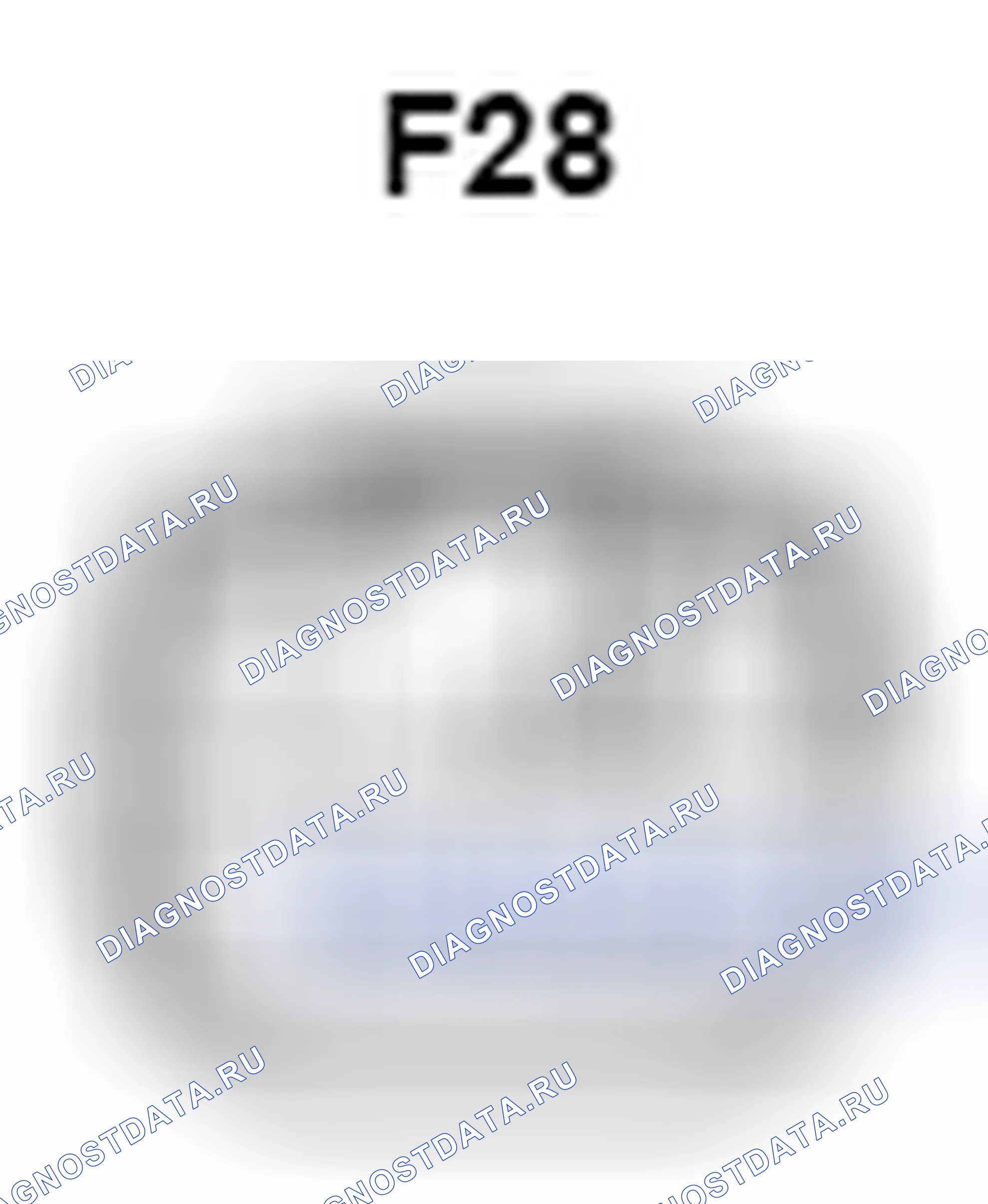 Рис. 563: Вид с торца разъема радиоприемника в сборе (F28). Toyota Camry XV40 рестайлинг