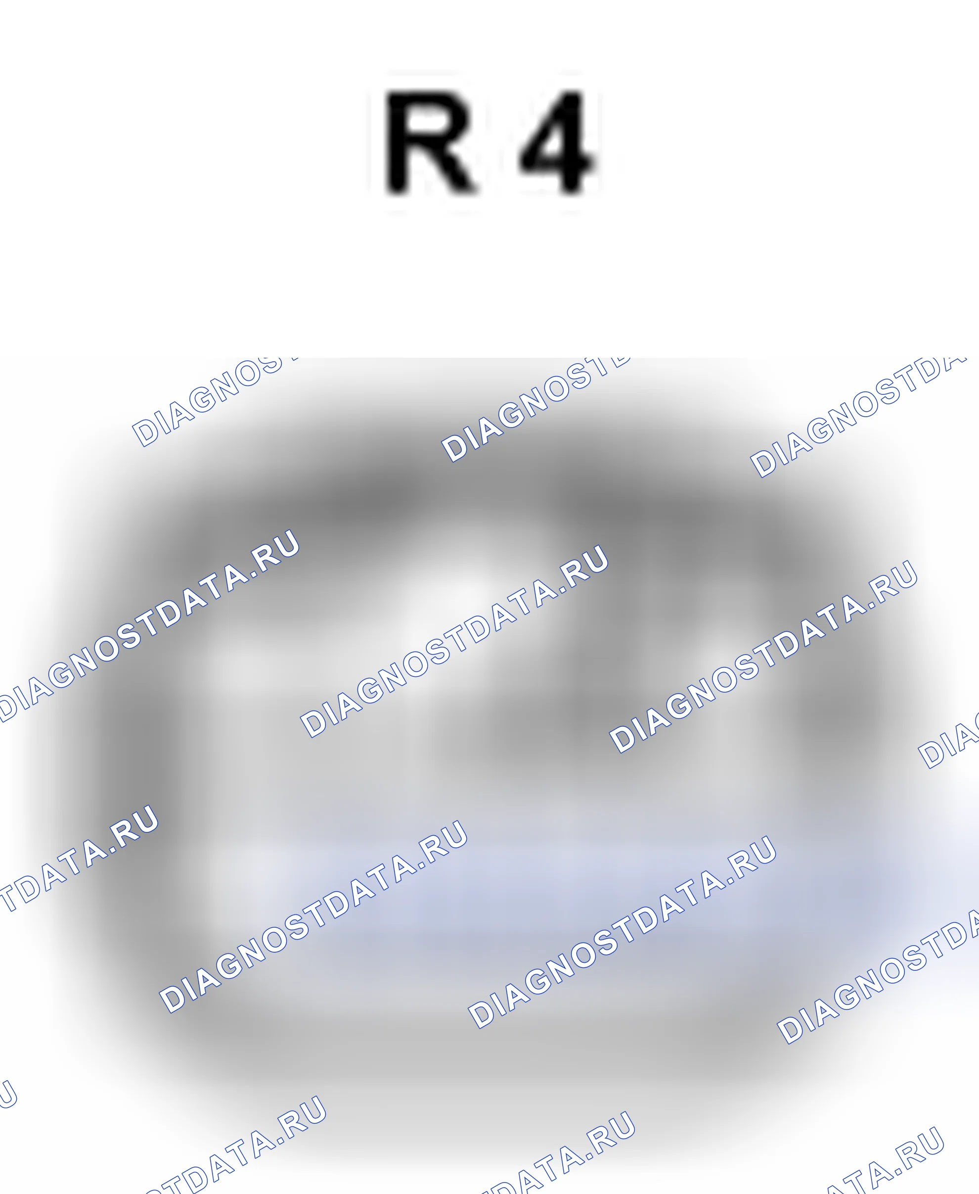 Рис. 788: Вид с торца разъема радио и плеера (R 4). Toyota Prius II рестайлинг