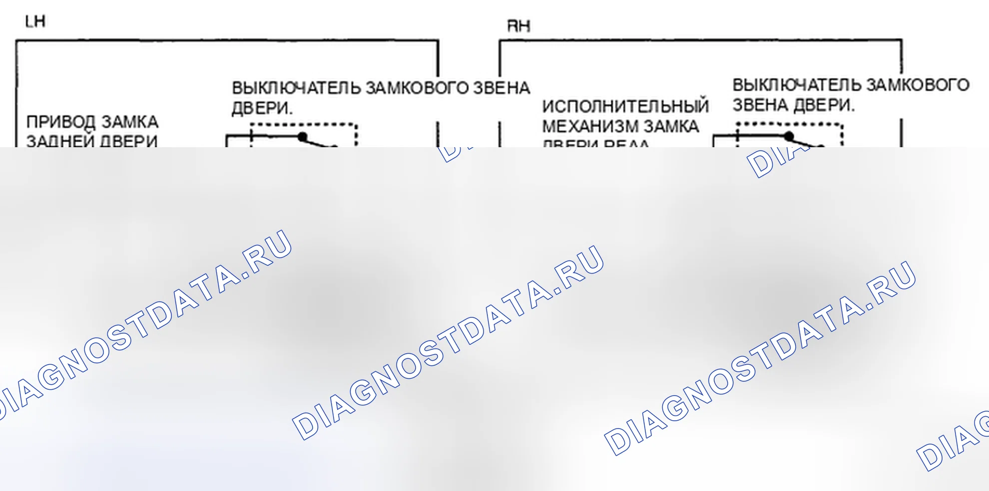 Рис. 49: ПРОВЕРКА ЗАЩЕЛКИ ЗАДНЕЙ ДВЕРИ И ПРИВОДА ЗАМКА. Mazda CX-7 I рестайлинг