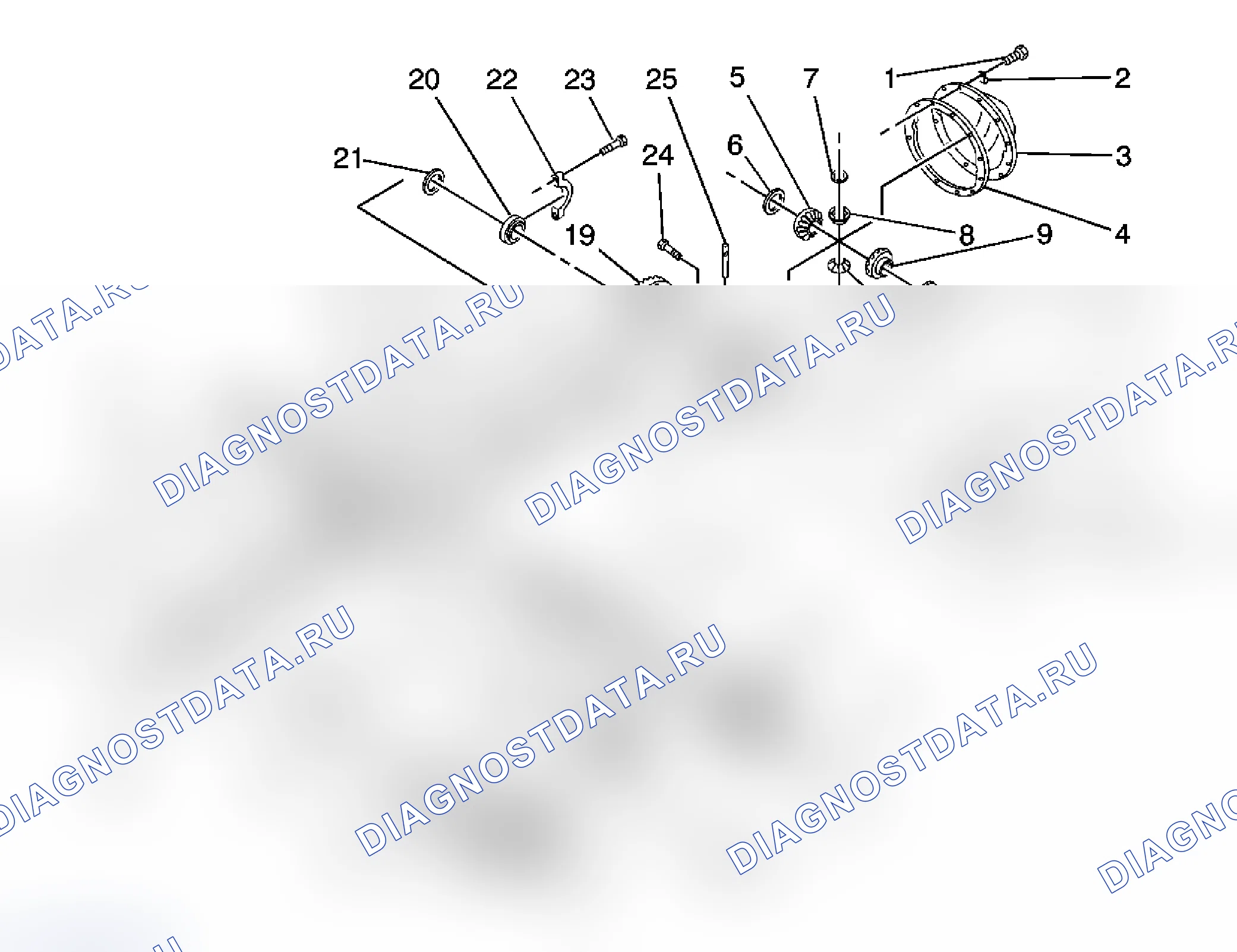 Рис. 50: Виды задней оси в разобранном виде. Chevrolet Silverado 2500 HD 