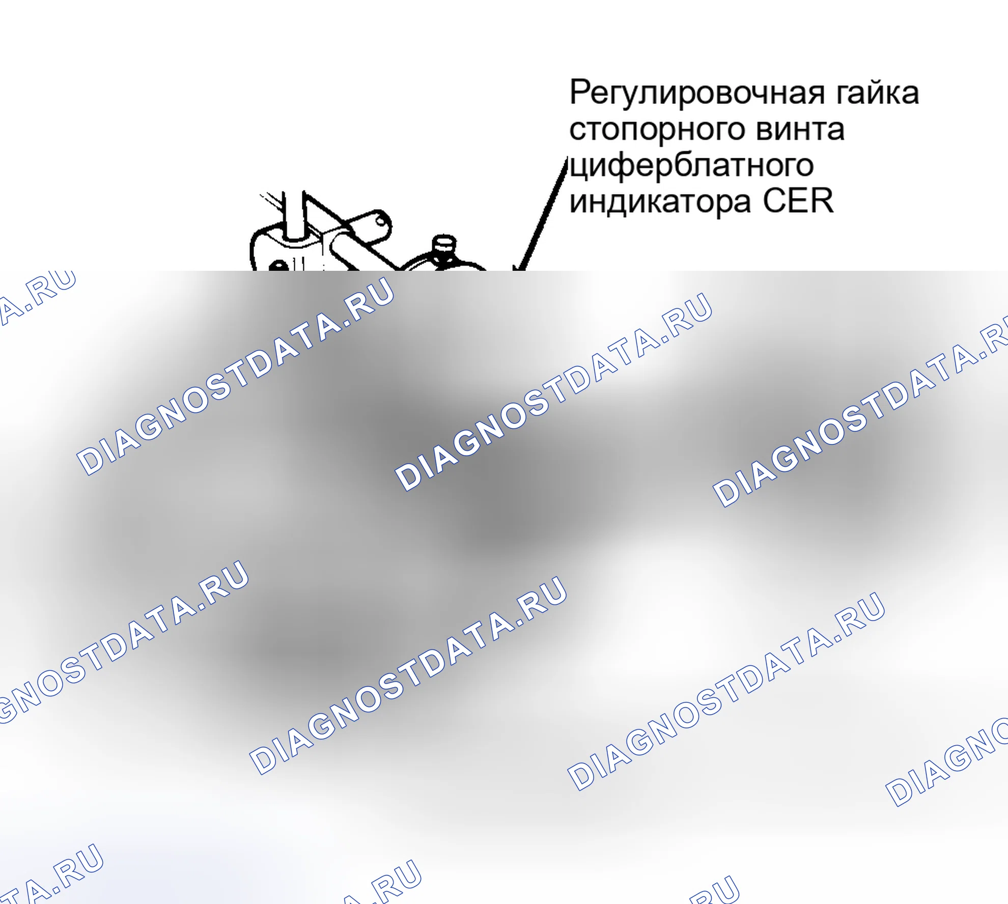 Рис. 6: Начальное положение CER (-18°C) Регулировка Поворот стопорного винта хода CER для регулировки показаний.. Ford LTD Crown Victoria I