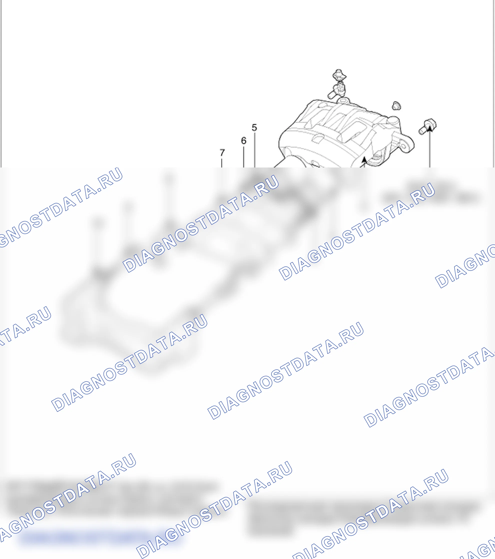 Детали переднего дискового тормоза. Hyundai Santa Fe CM