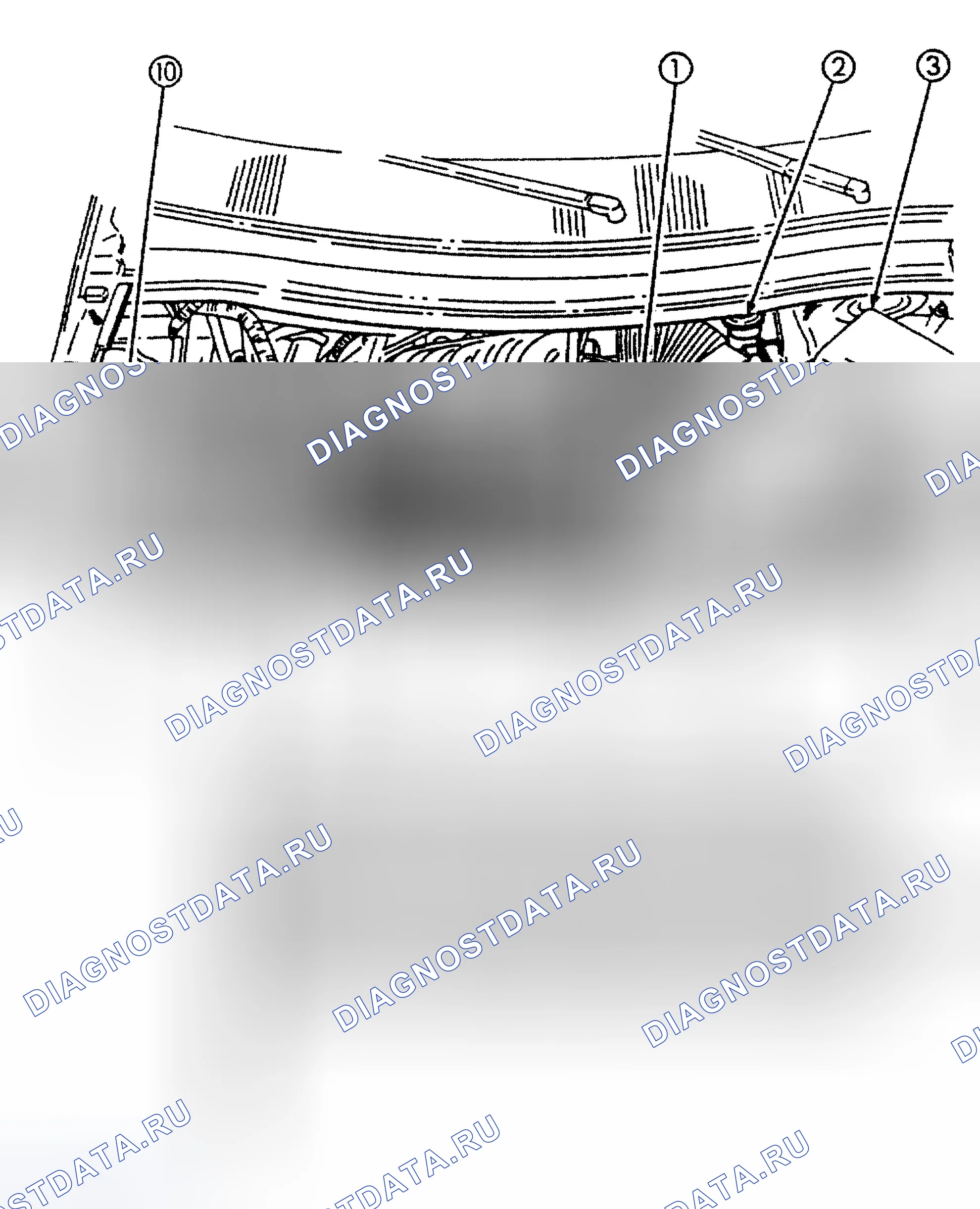 Рис. 5: РАСПОЛОЖЕНИЕ ТОЧЕК ОБСЛУЖИВАНИЯ. Ford Windstar I