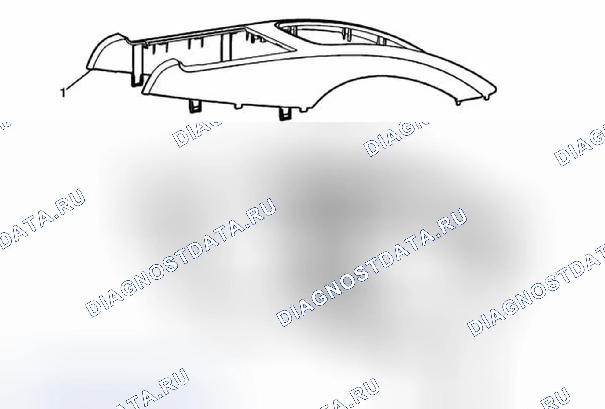 Рис. 64: Замена корпуса держателя чашки передней напольной консоли. Buick LaCrosse II