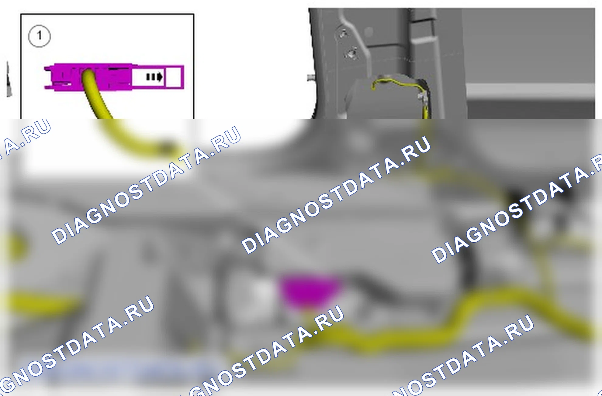 Как снять и установить кассету для жгута проводов сдвижной двери. Ford Grand C-MAX II
