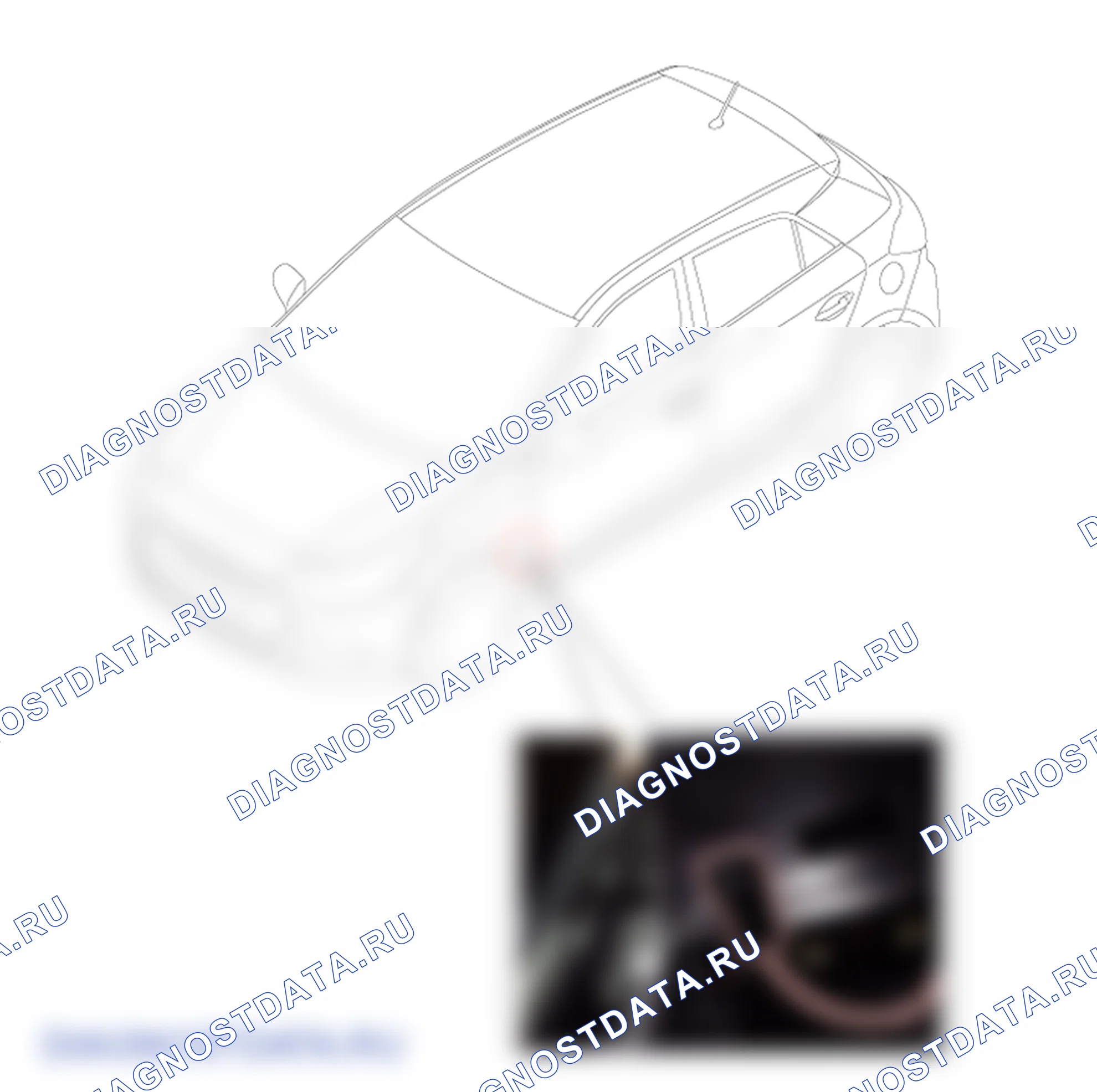 Расположение деталей ручки разблокировки защелки капота. Hyundai i20 GB