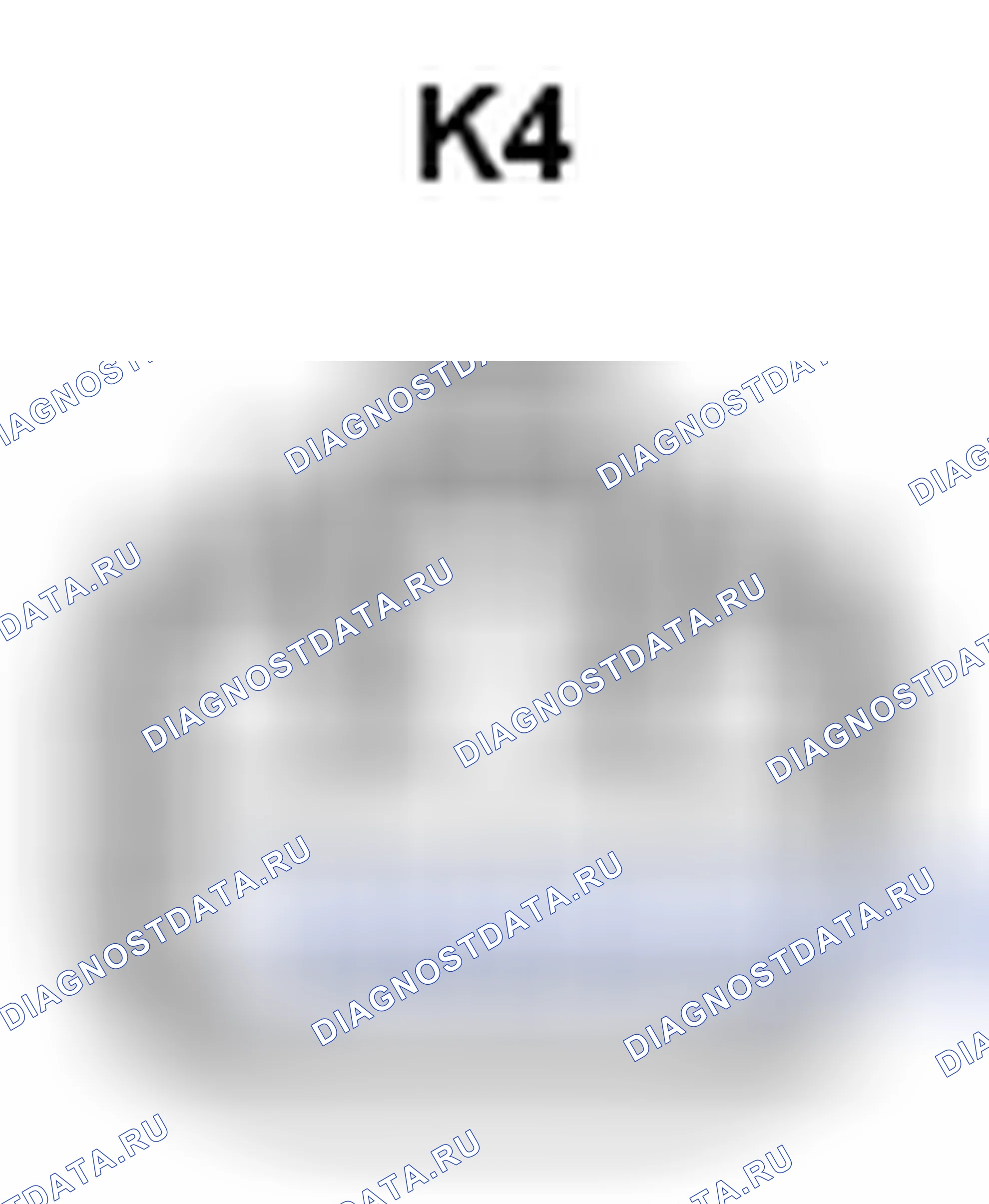 Рис. 704: Вид с торца разъема Lh задней комбинированной подсветки (K4). Lexus LX J200