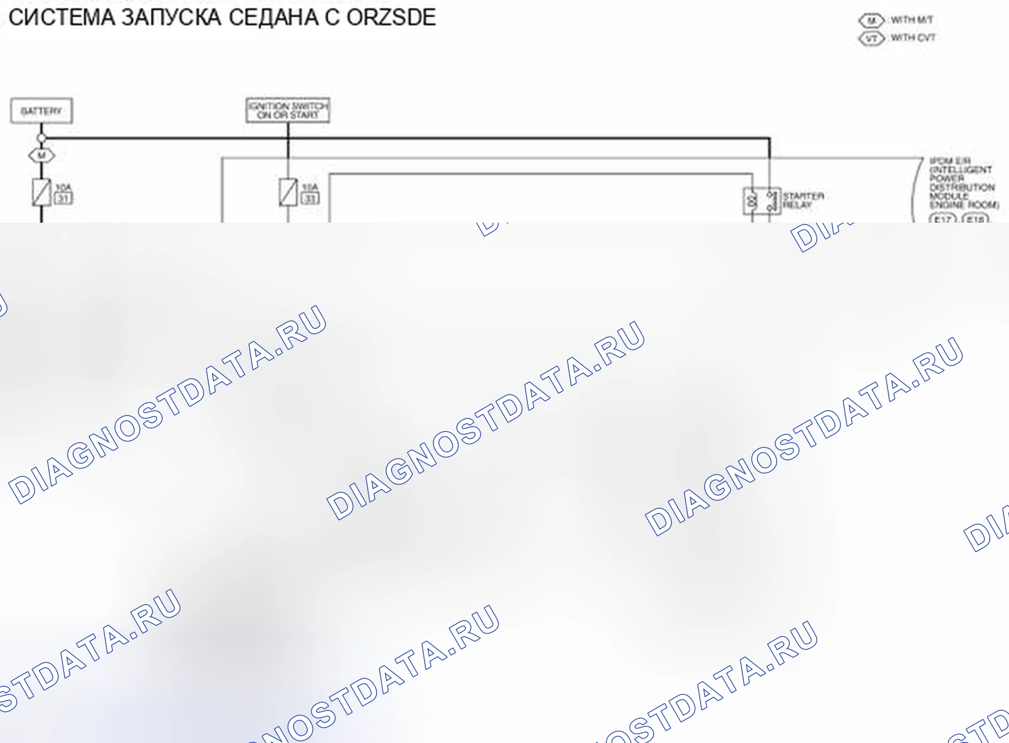 Рис. 12: электросхема - седан с QR25DE. Nissan Altima L32 рестайлинг