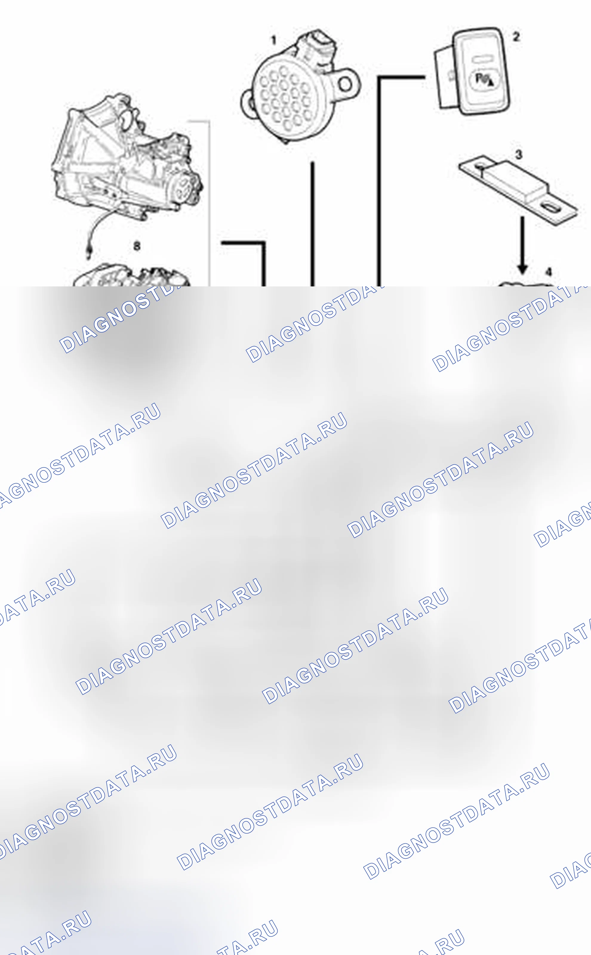 Рис. 11: СХЕМА КОНТРОЛЯ РАССТОЯНИЯ ПАРКОВКИ. Land Rover Freelander L314