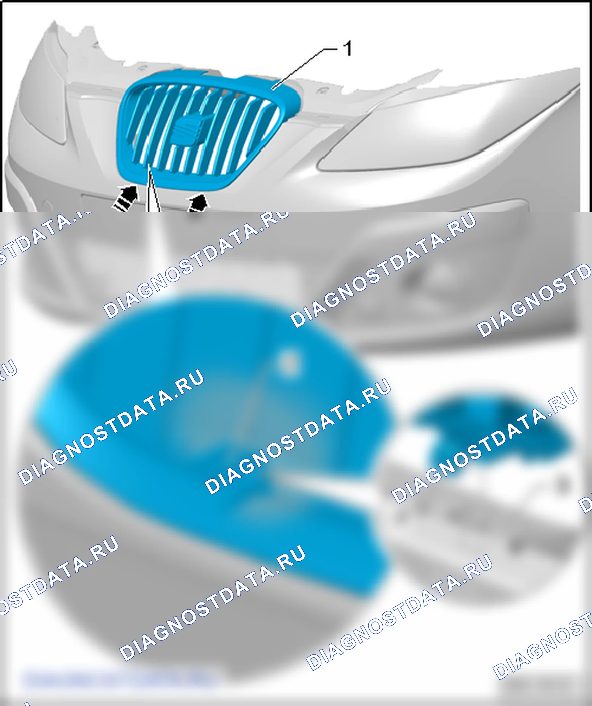 Облицовка бампера. SEAT Altea I