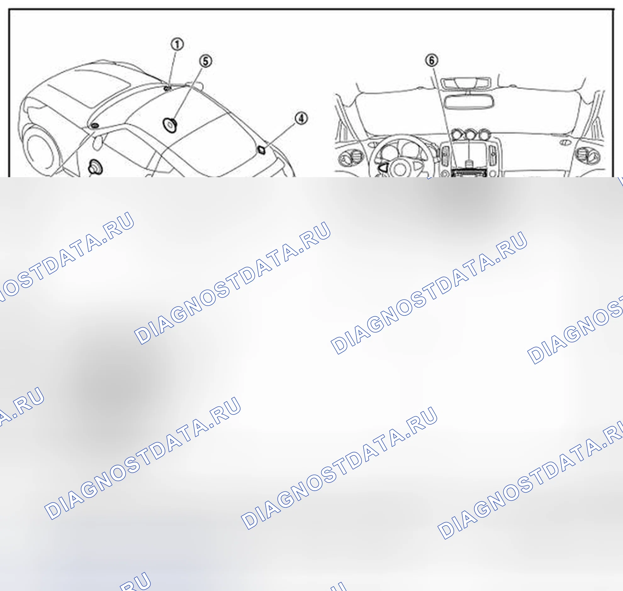 Рис. 108: Расположение компонентов. Honda MDX I