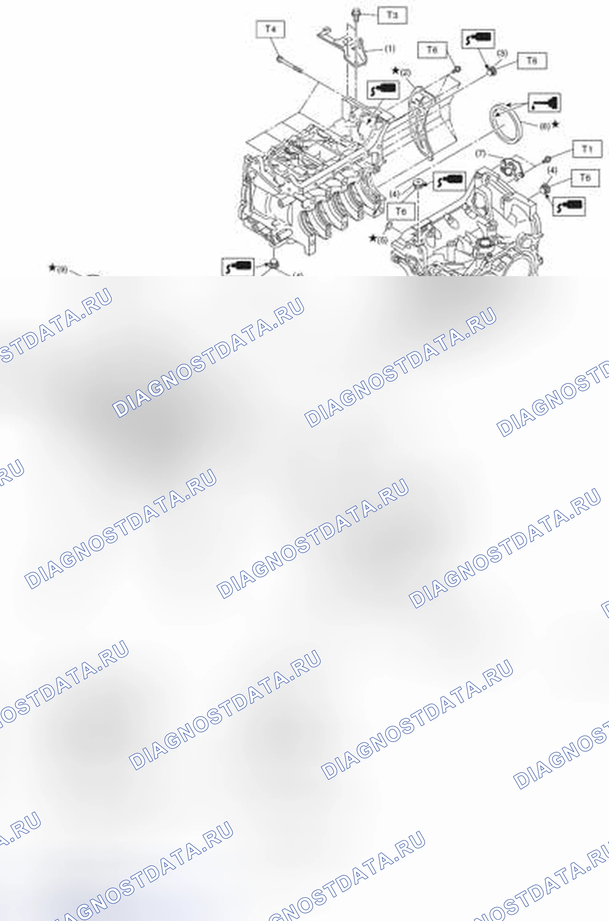 Рис. 762: БЛОК ЦИЛИНДРОВ 1. Subaru Impreza WRX GE рестайлинг