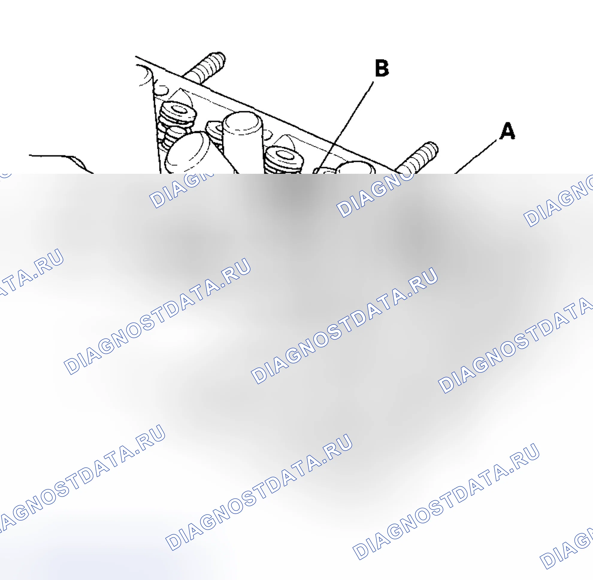 Рис. 97: Демонтаж клапана, пружины и уплотнения клапана. Acura RSX I