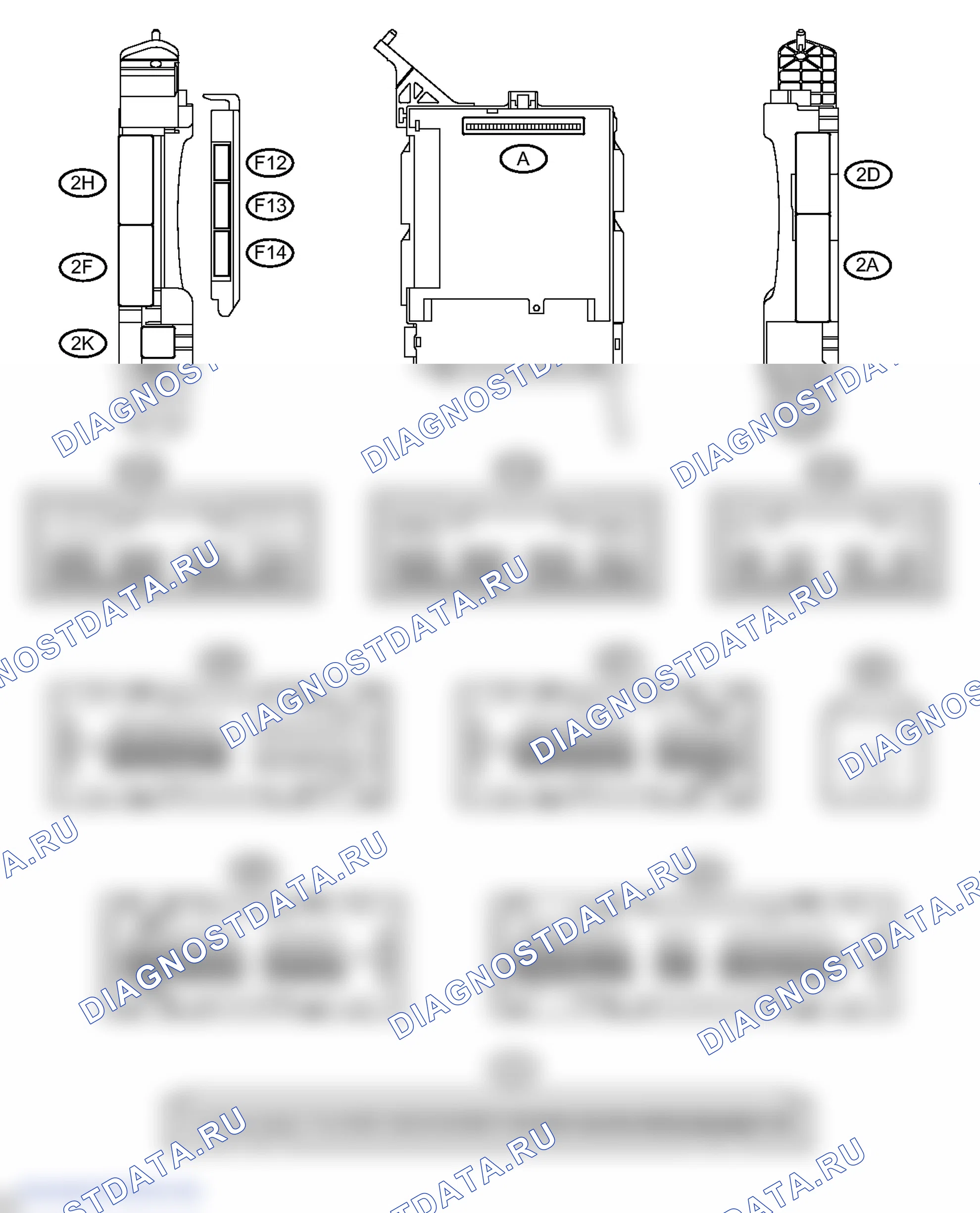 Рис. 53: КЛЕММЫ ЭБУ. Lexus RX III