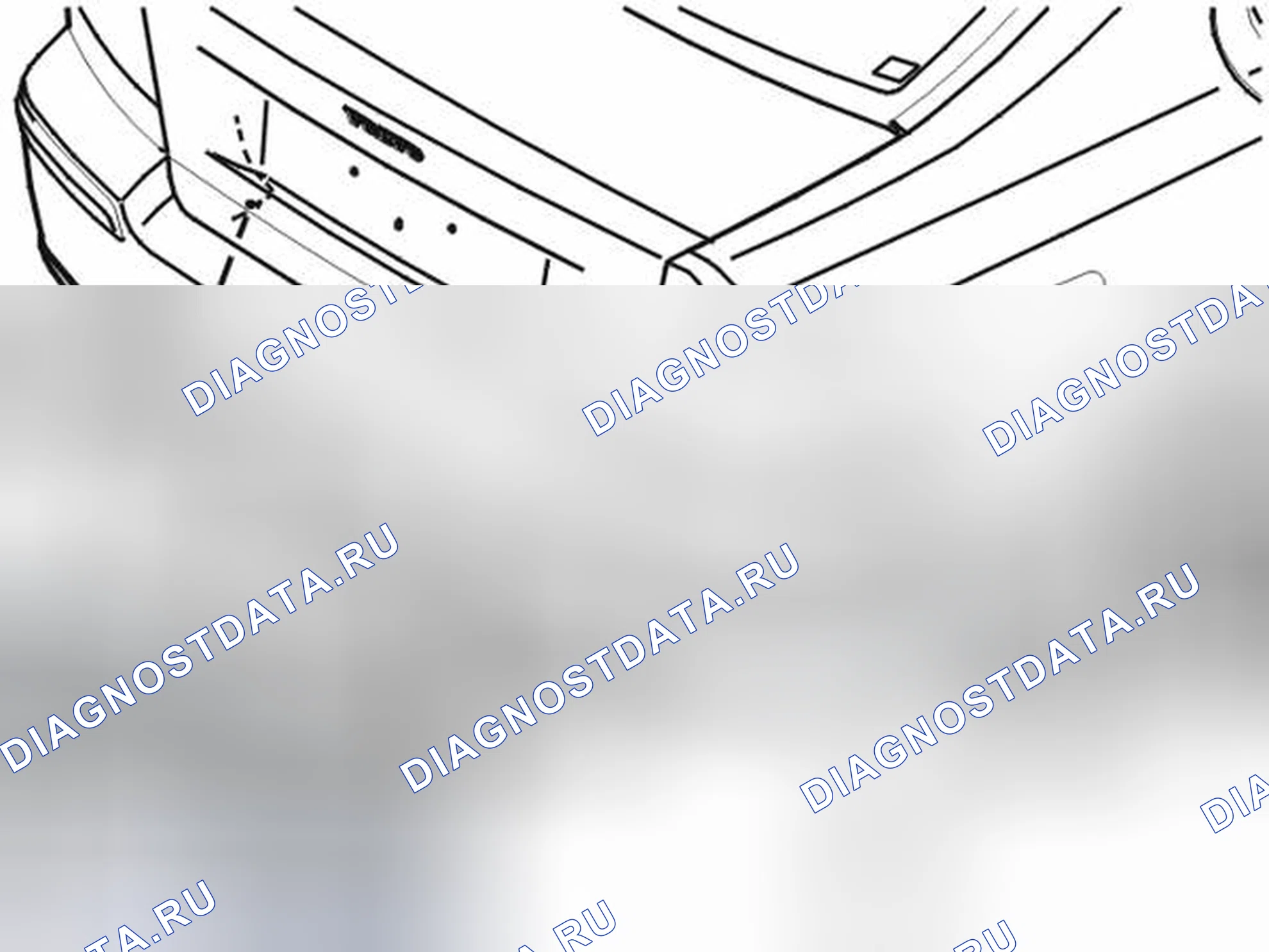 Рис. 31: Замена спойлера заднего бампера. Volvo S60 I рестайлинг