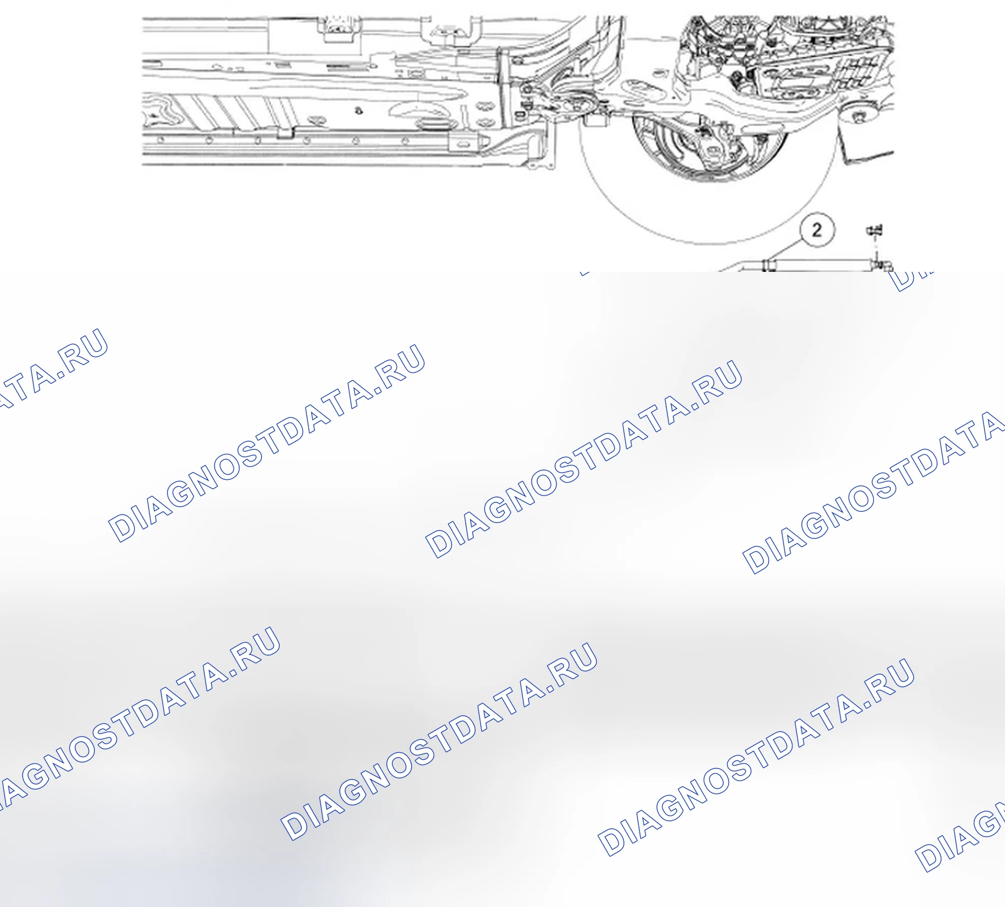 Рис. 11: Топливопроводы и топливный фильтр - разнесенный вид. Ford Freestyle I