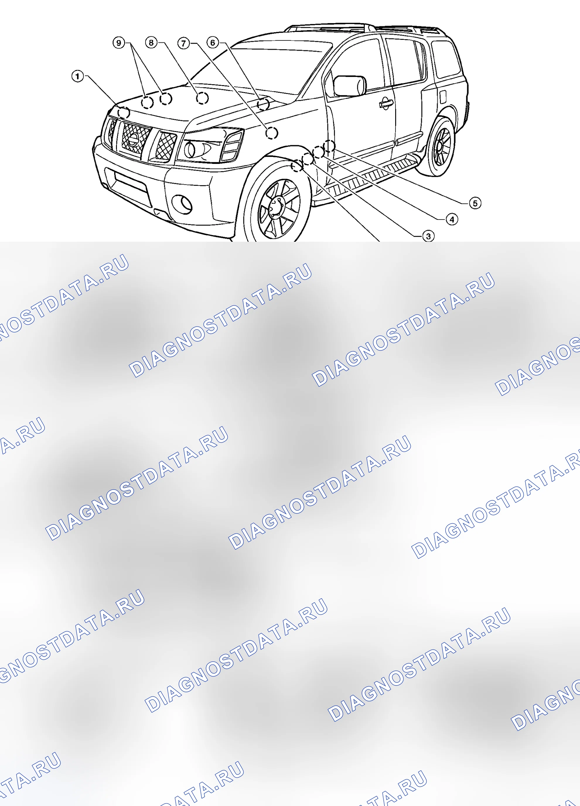 Рис. 4: Расположение электрических частей. Honda N-WGN I