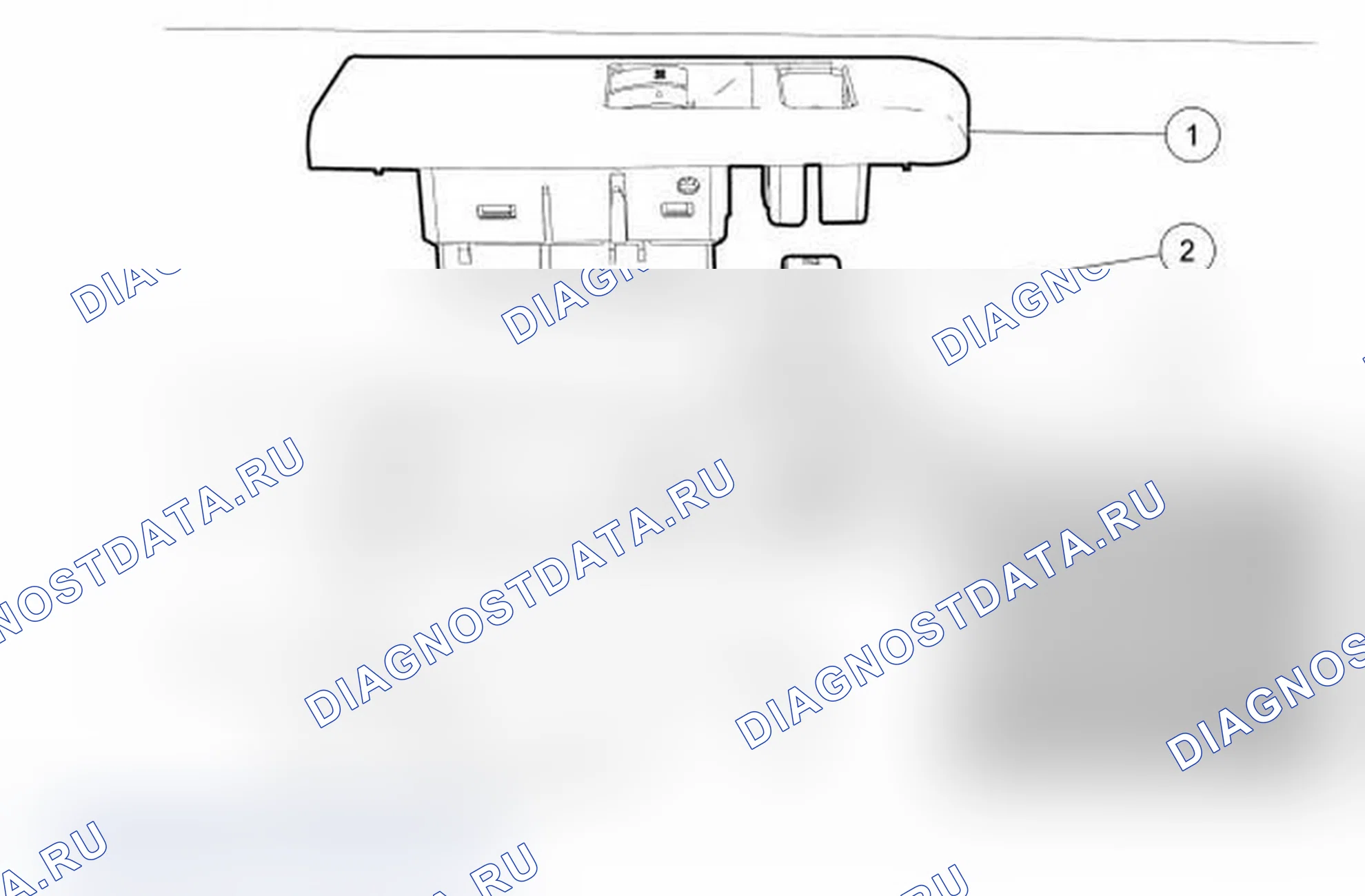 Рис. 26: Выключатель управления замком двери - передняя дверь. Ford Econoline E250 