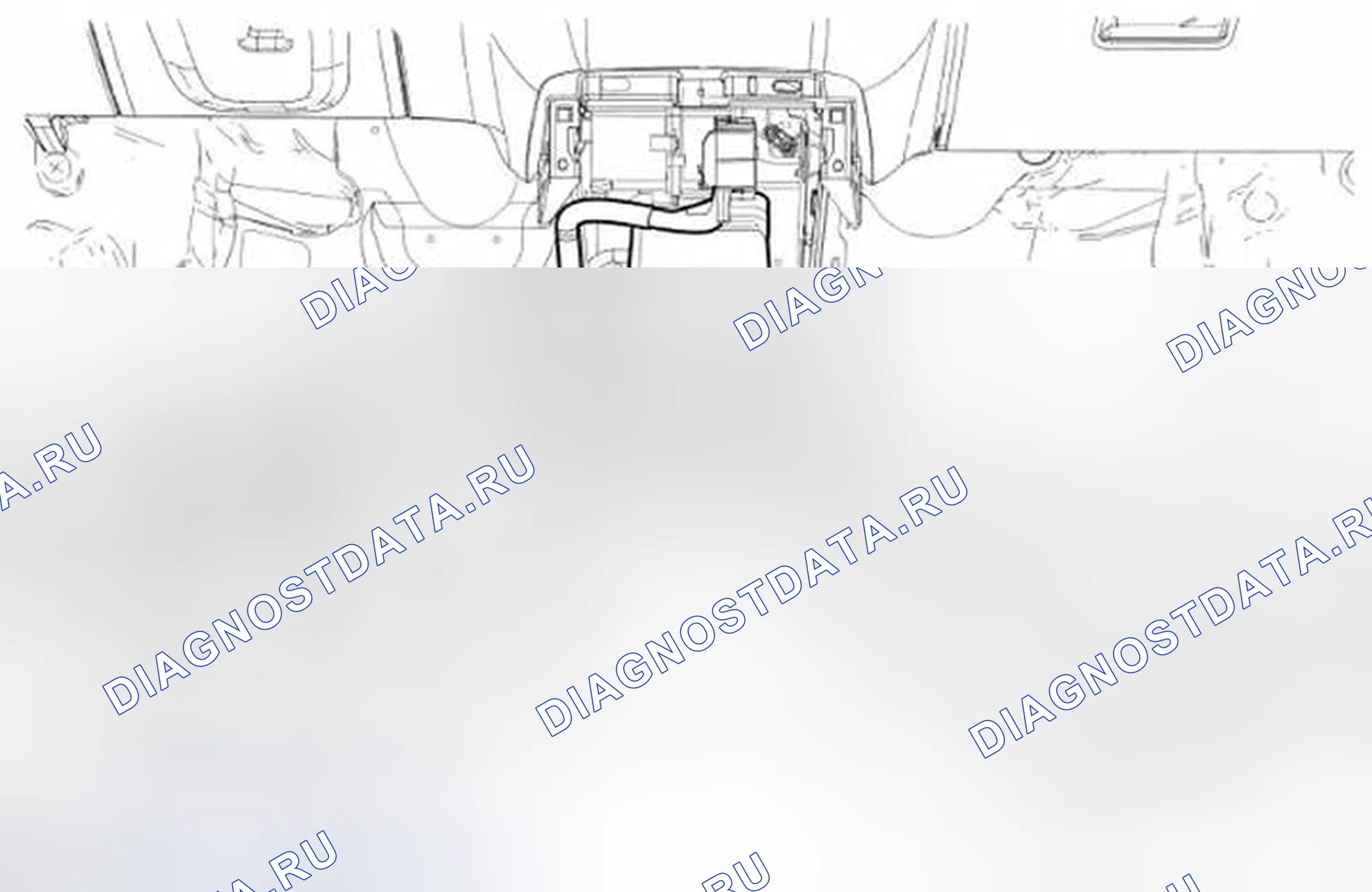 Рис. 201: Воздуховод нижнего колодца - задний. Ford Escape II