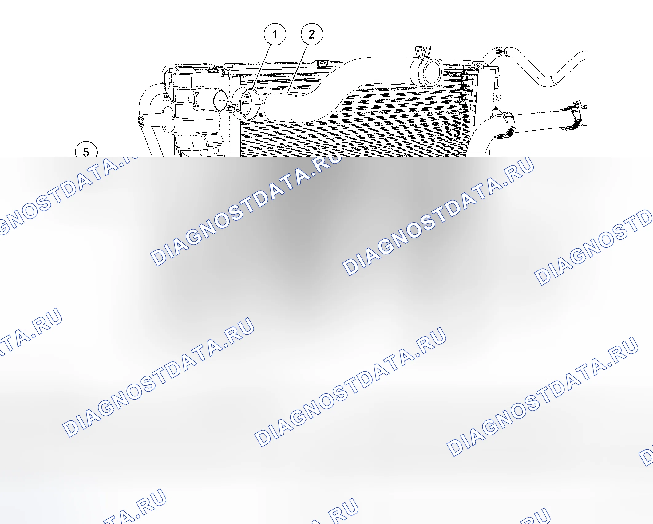 Рис. 5: Радиатор. Ford Five Hundred I