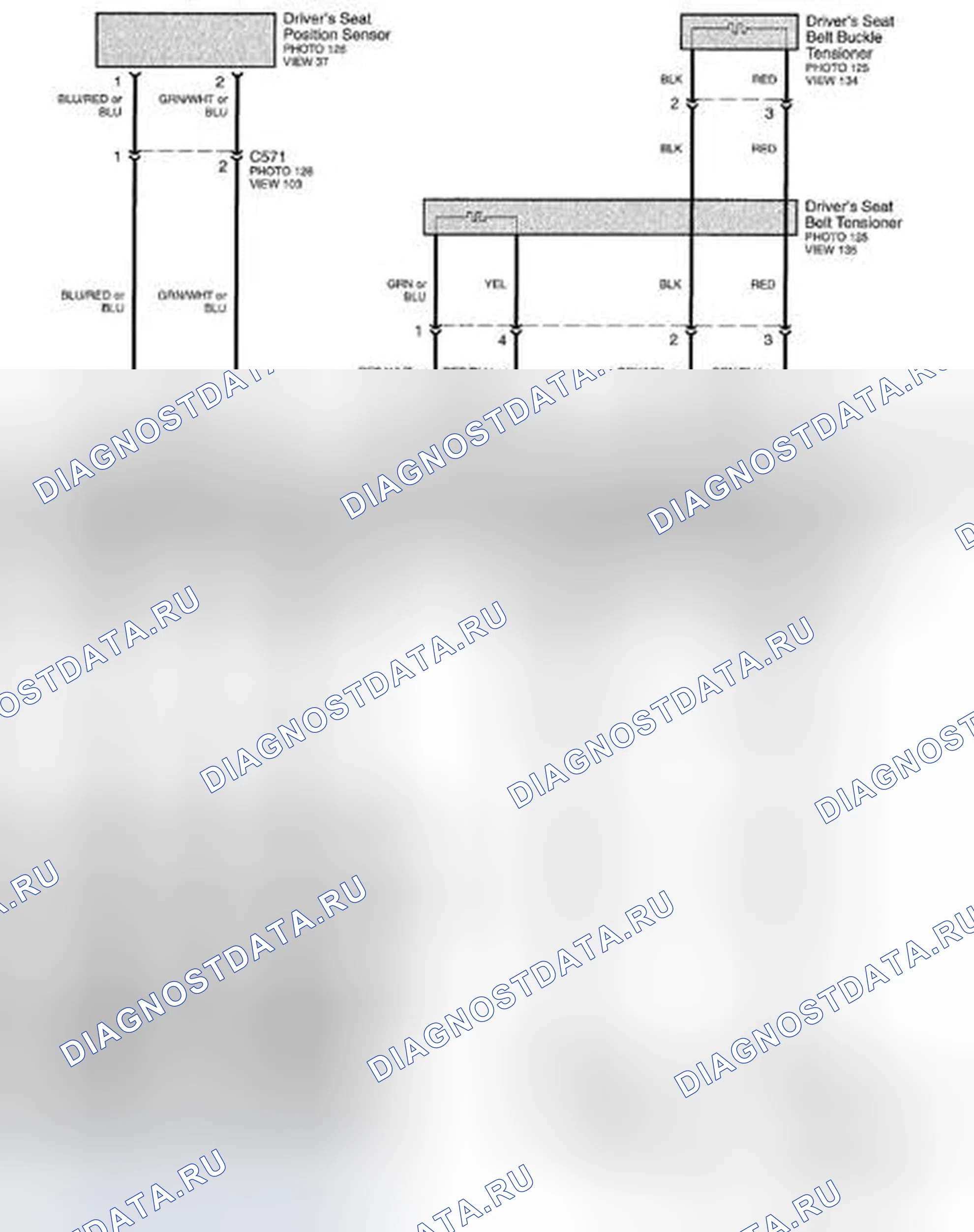 Рис. 171: Принципиальная схема SRS (стр. 47-2). Honda Element YH2 рестайлинг 2