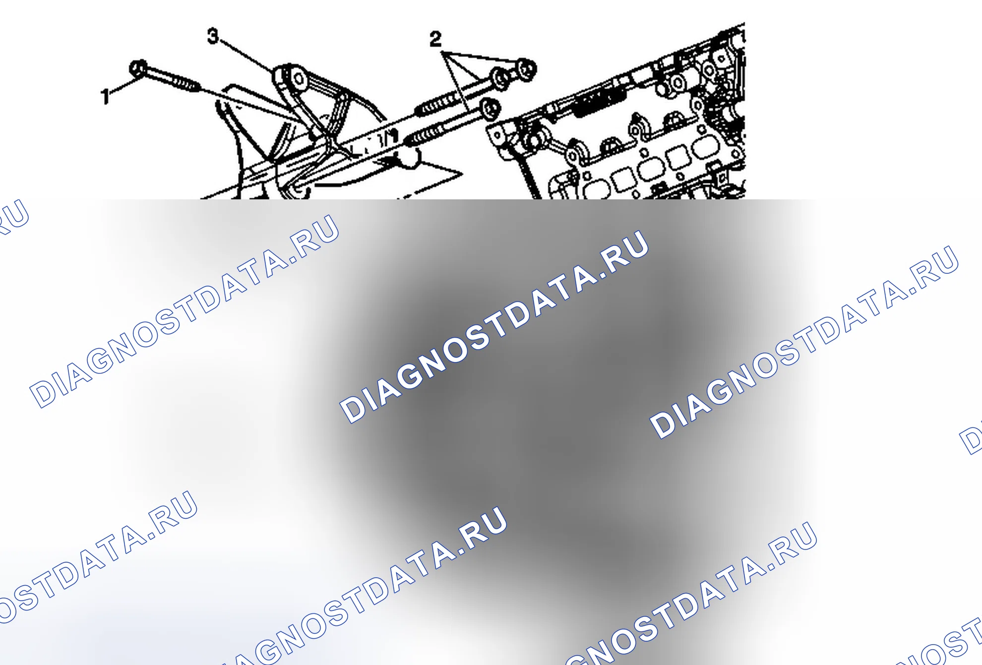 Рис. 73: Замена кронштейна заднего крепления коробки передач (Fwd). Chevrolet Equinox II