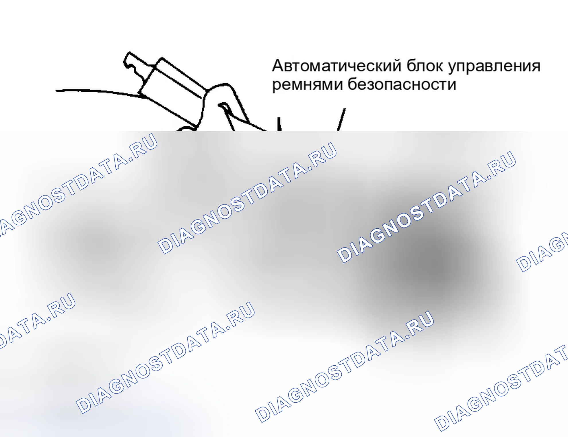 Рис. 42: Блок автоматического управления ремнями безопасности и внешний переключатель (символ G, H). Eagle Summit I