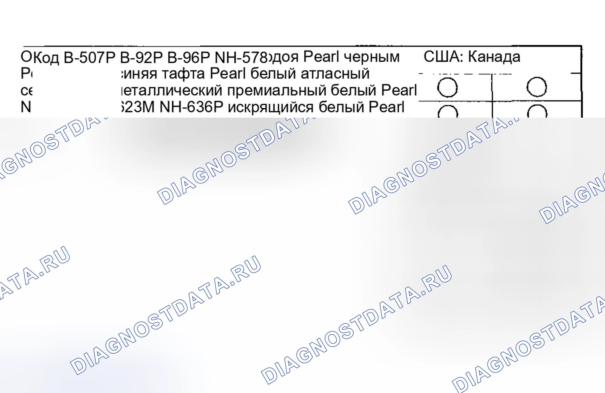 Рис. 12: Код краски. Acura RSX I