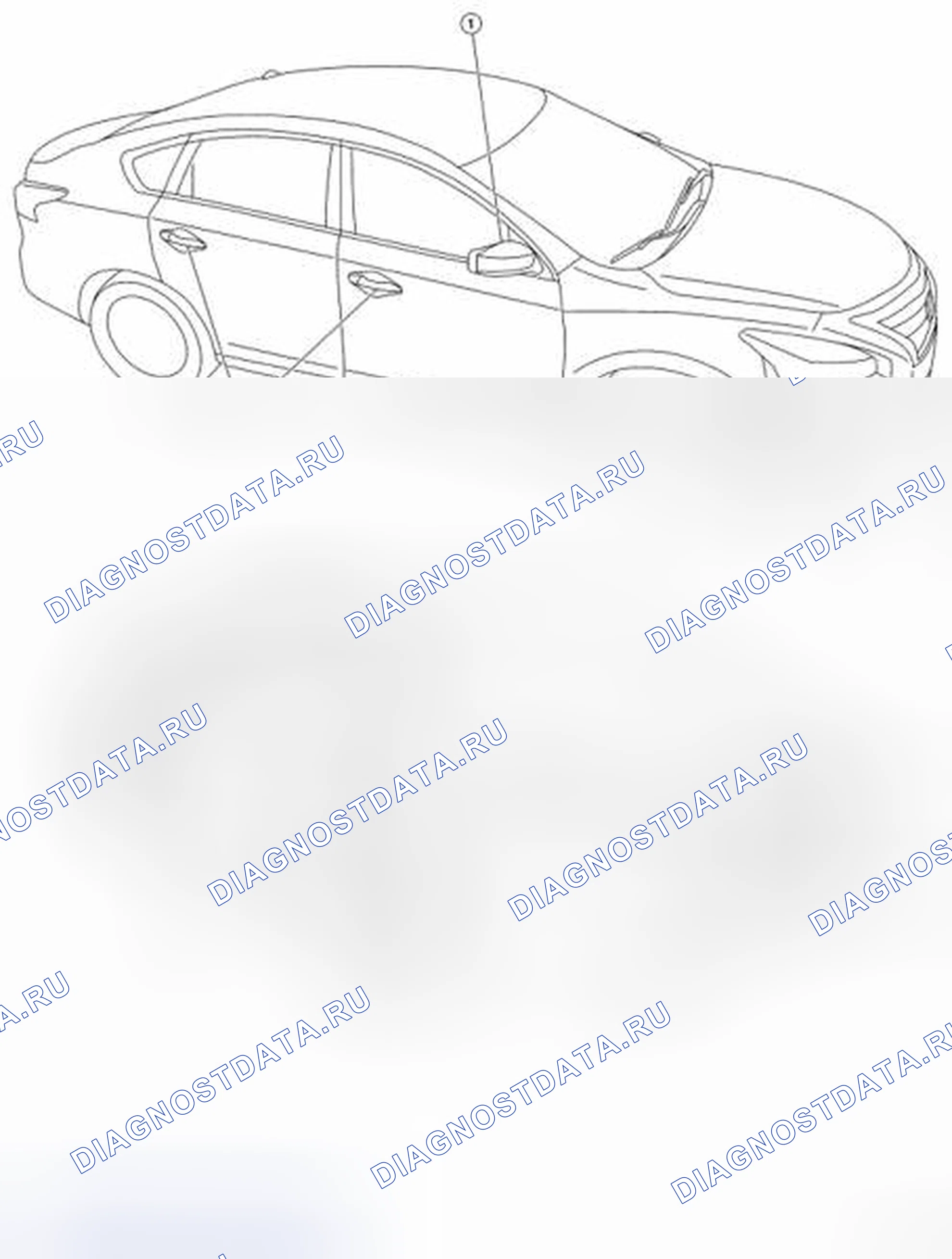 Рис. 143: РАСПОЛОЖЕНИЕ ПЛАСТМАССОВЫХ ДЕТАЛЕЙ. Nissan Altima L33