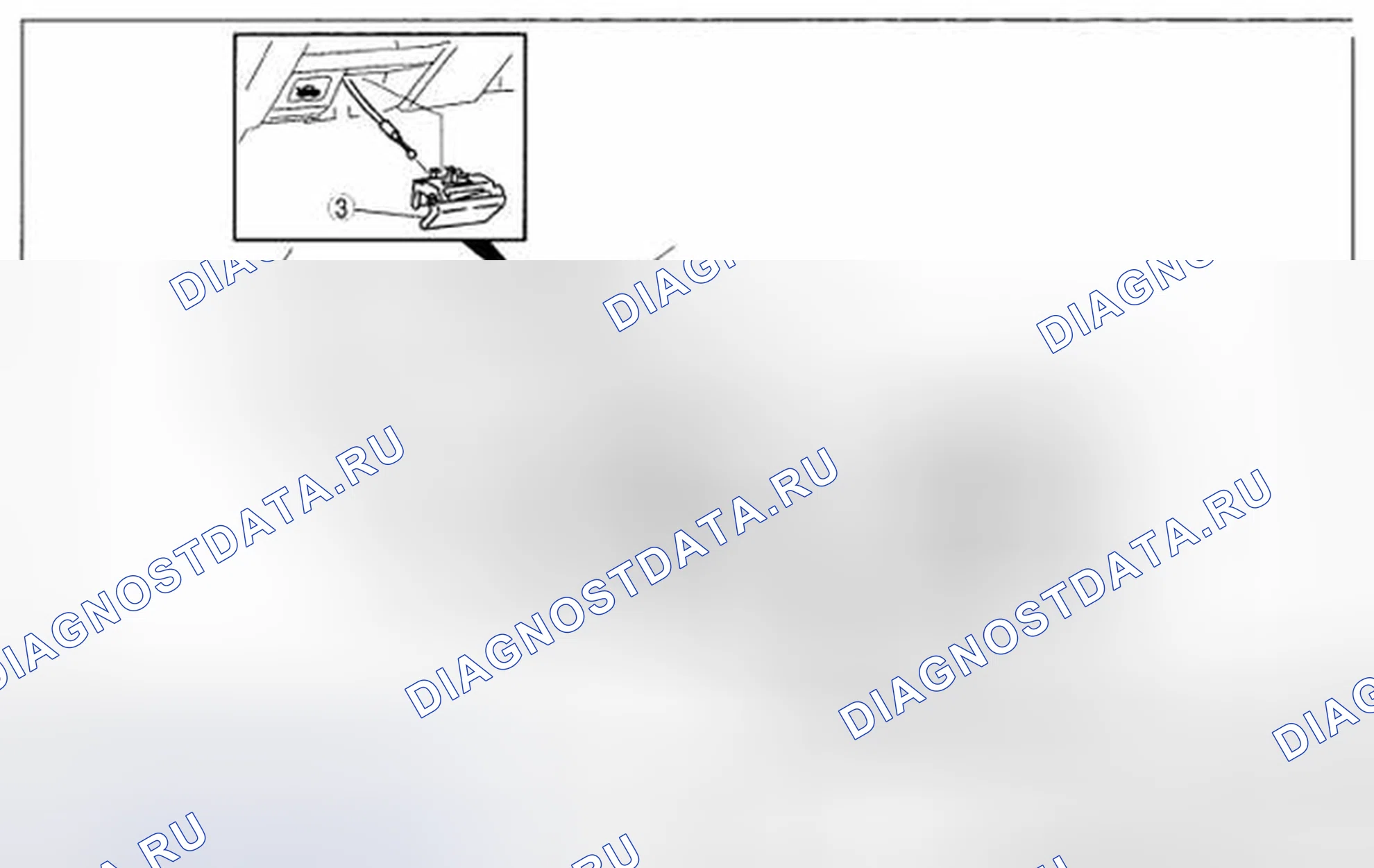 Рис. 32: СНЯТИЕ / УСТАНОВКА ЗАЩЕЛКИ КАПОТА И РЫЧАГА РАСЦЕПЛЕНИЯ. Mazda RX-8 I рестайлинг