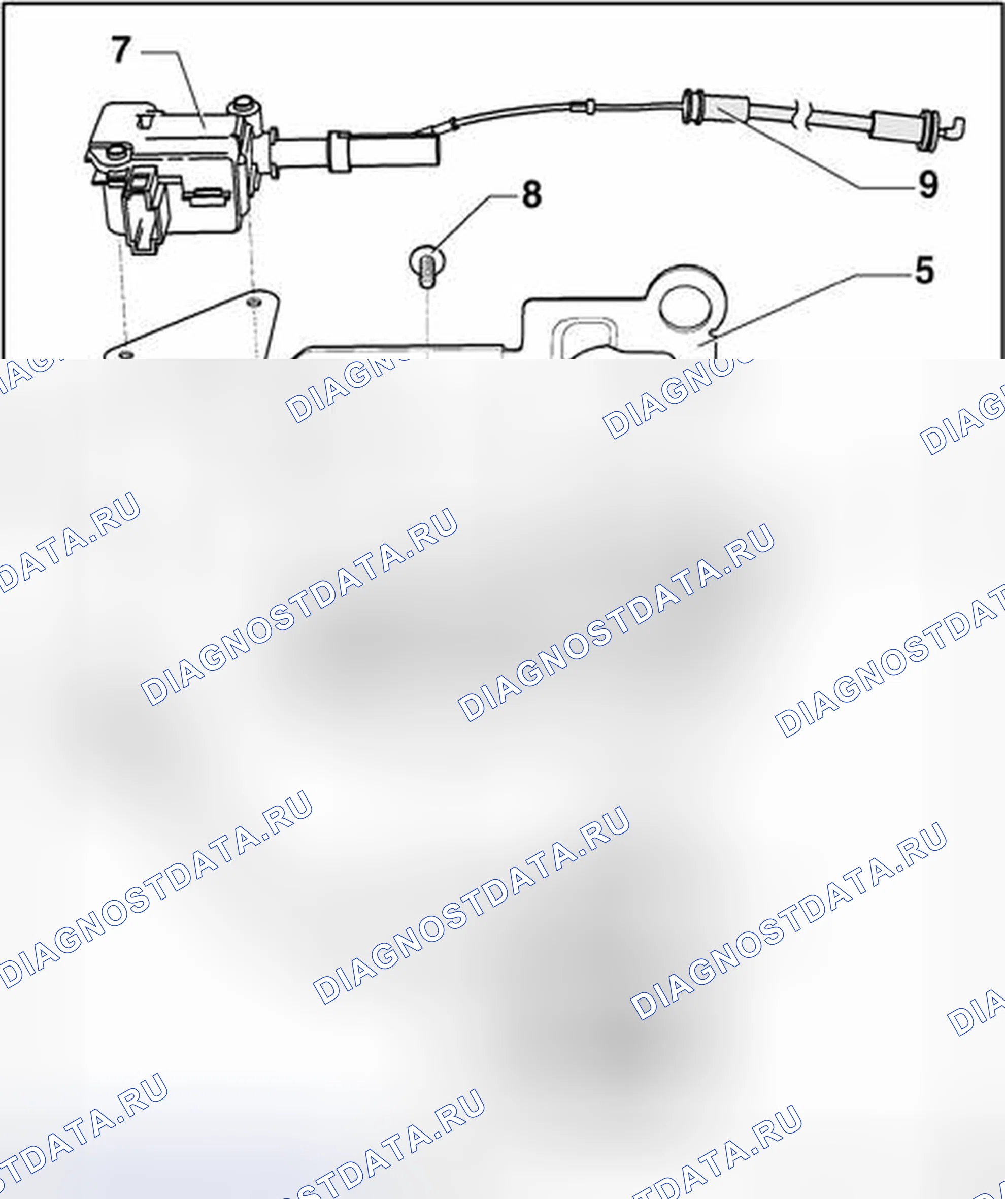 Рис. 97: Корпус цилиндра замка, снятие и установка 10.00. Volkswagen Passat B5 рестайлинг