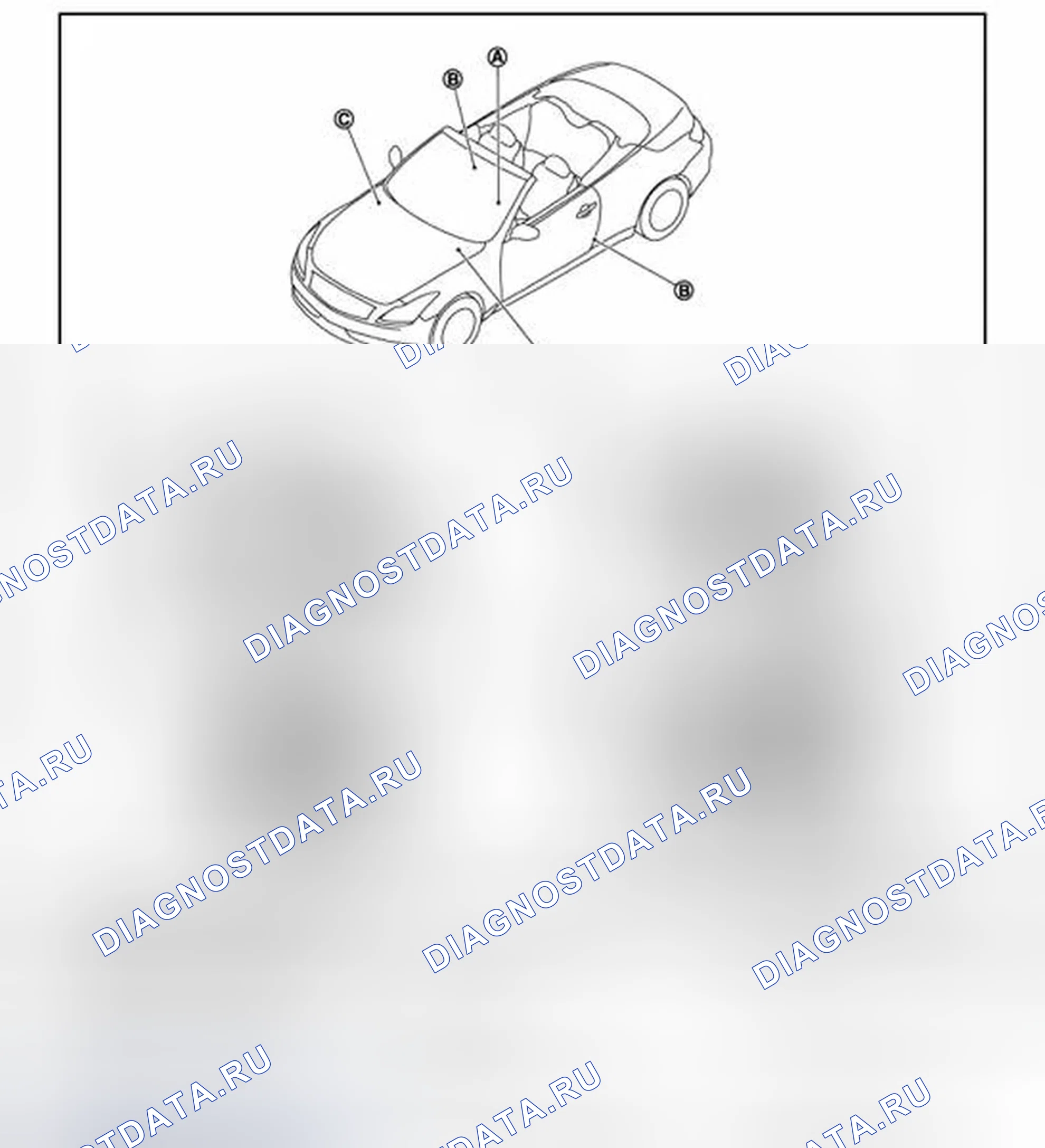 Рис. 26: Расположение компонентов. Infiniti Q60 I